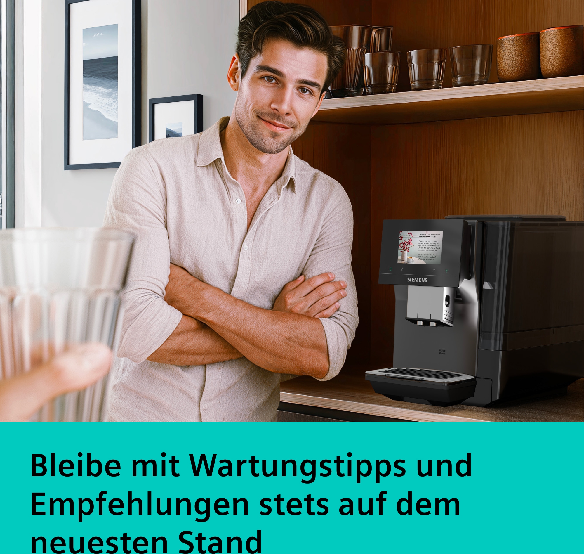 SIEMENS Kaffeevollautomat »TP725E01« farbiges Full-Touch-Display, Doppeltassenfunktion, sehr leise, grau
