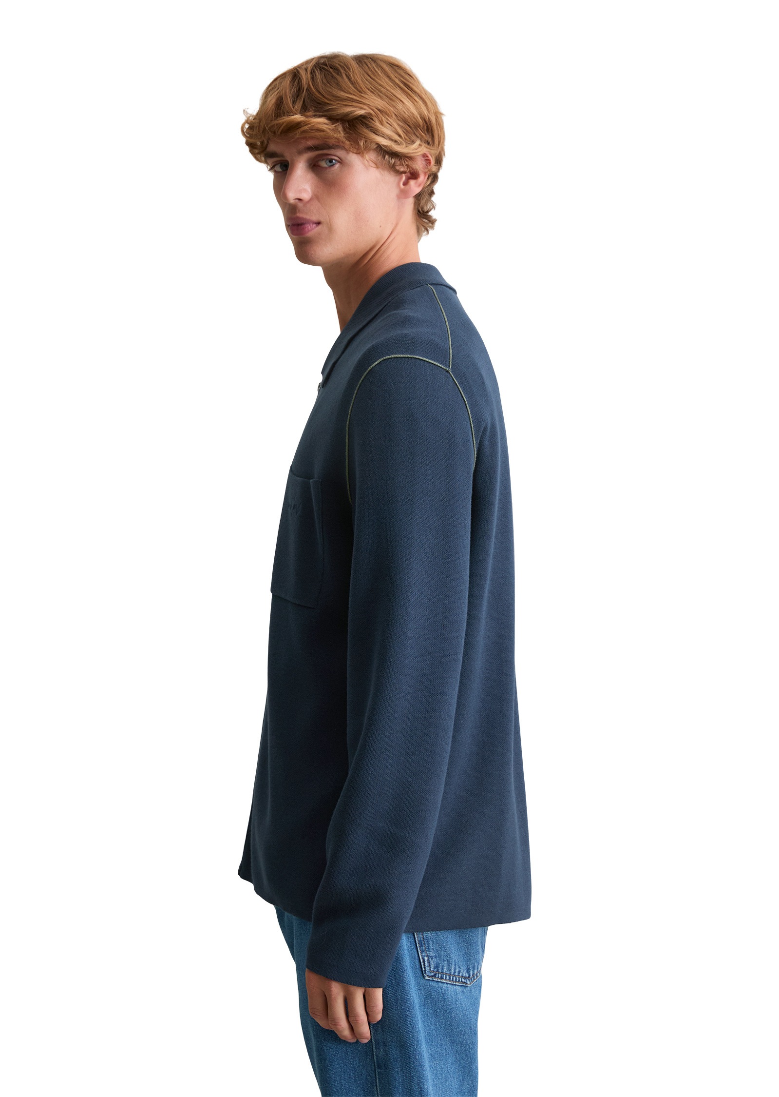 Marc OPolo DENIM Cardigan "mit Reißverschluss und Polokragen" günstig online kaufen