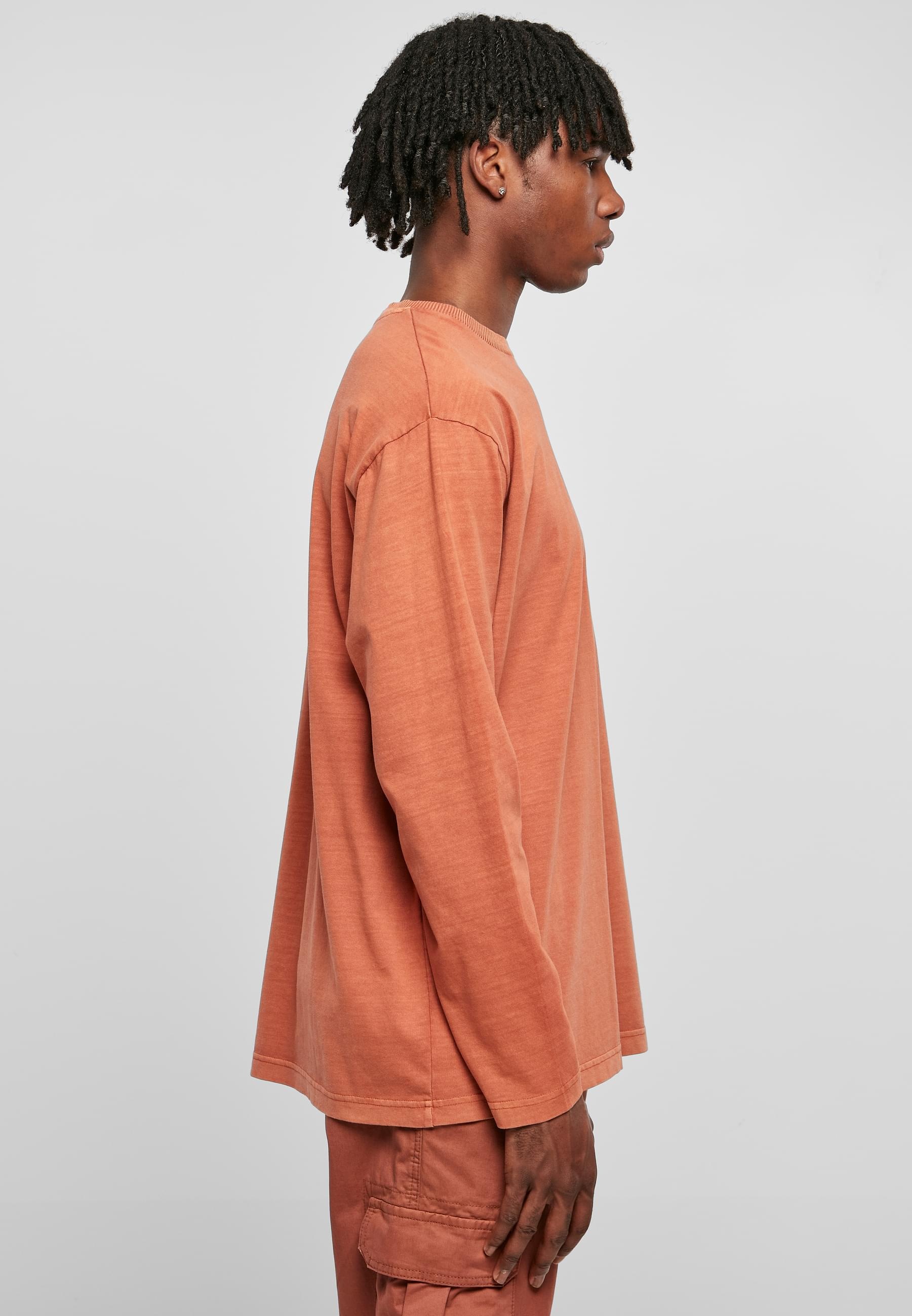 URBAN CLASSICS T-Shirt »Urban Classics Herren Heavy Oversized Garment Dye Longsleeve«, (1 tlg.)