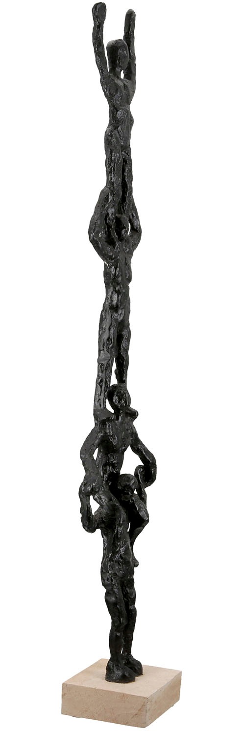 GILDE Dekofigur »Skulptur Person Teamspirit schwarz H. 68,5 cm«