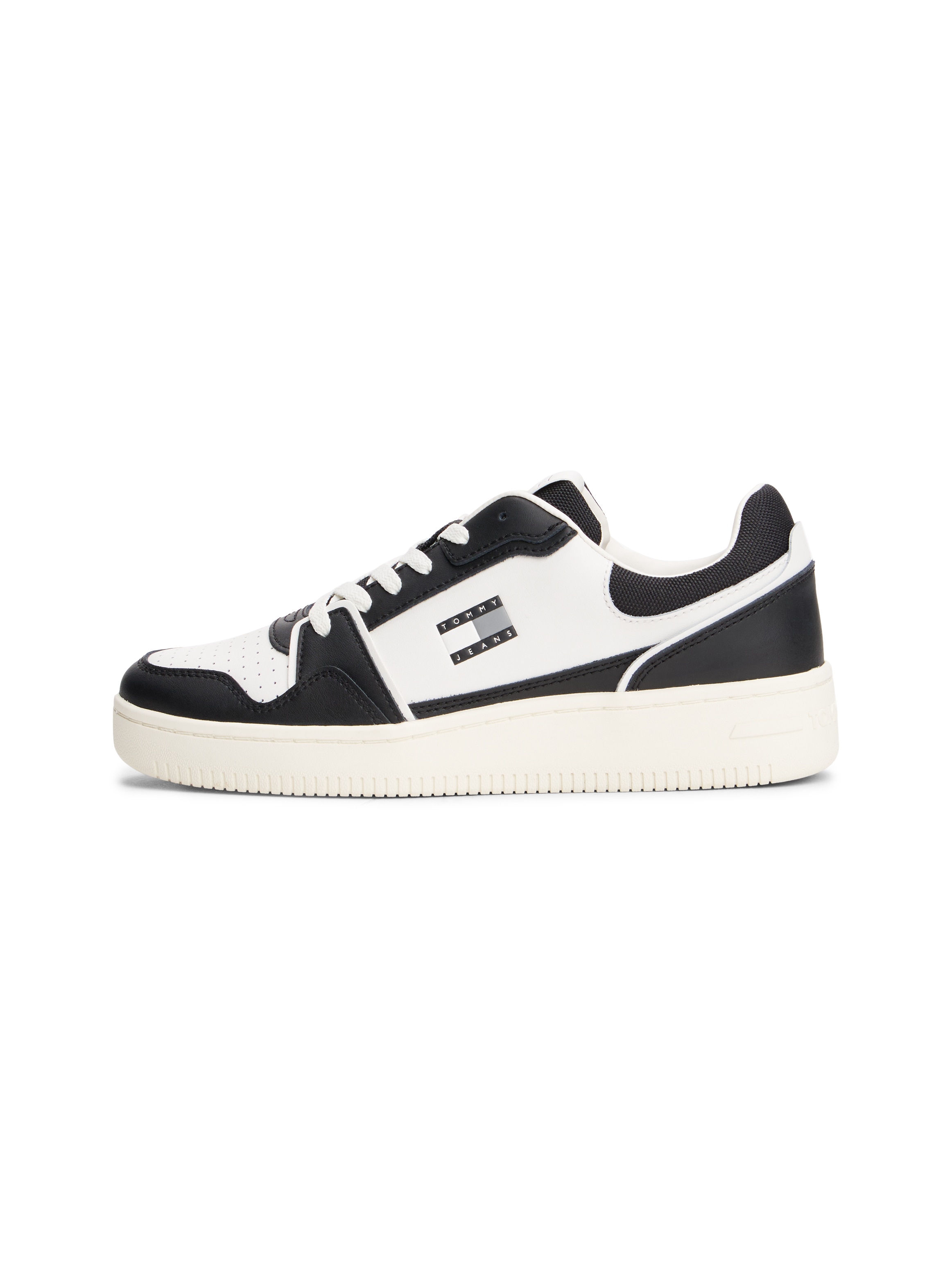Tommy Jeans Sneaker »TJM RETRO BASKET«, Freizeitschuh, Halbschuh, Schnürer mit Kontrast-Details