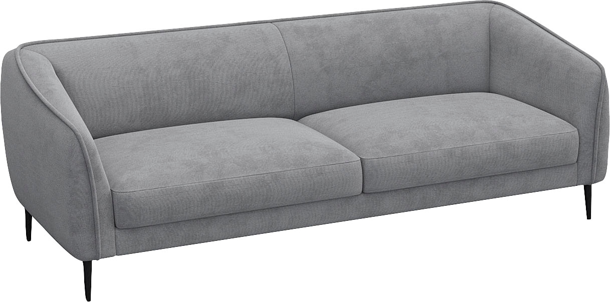 FLEXLUX 3-Sitzer »Belle Designsofa, Couch, bequem durch Kaltschaum im Sitz«, Skandinavisches Design, In hochwertiger Verarbeitung