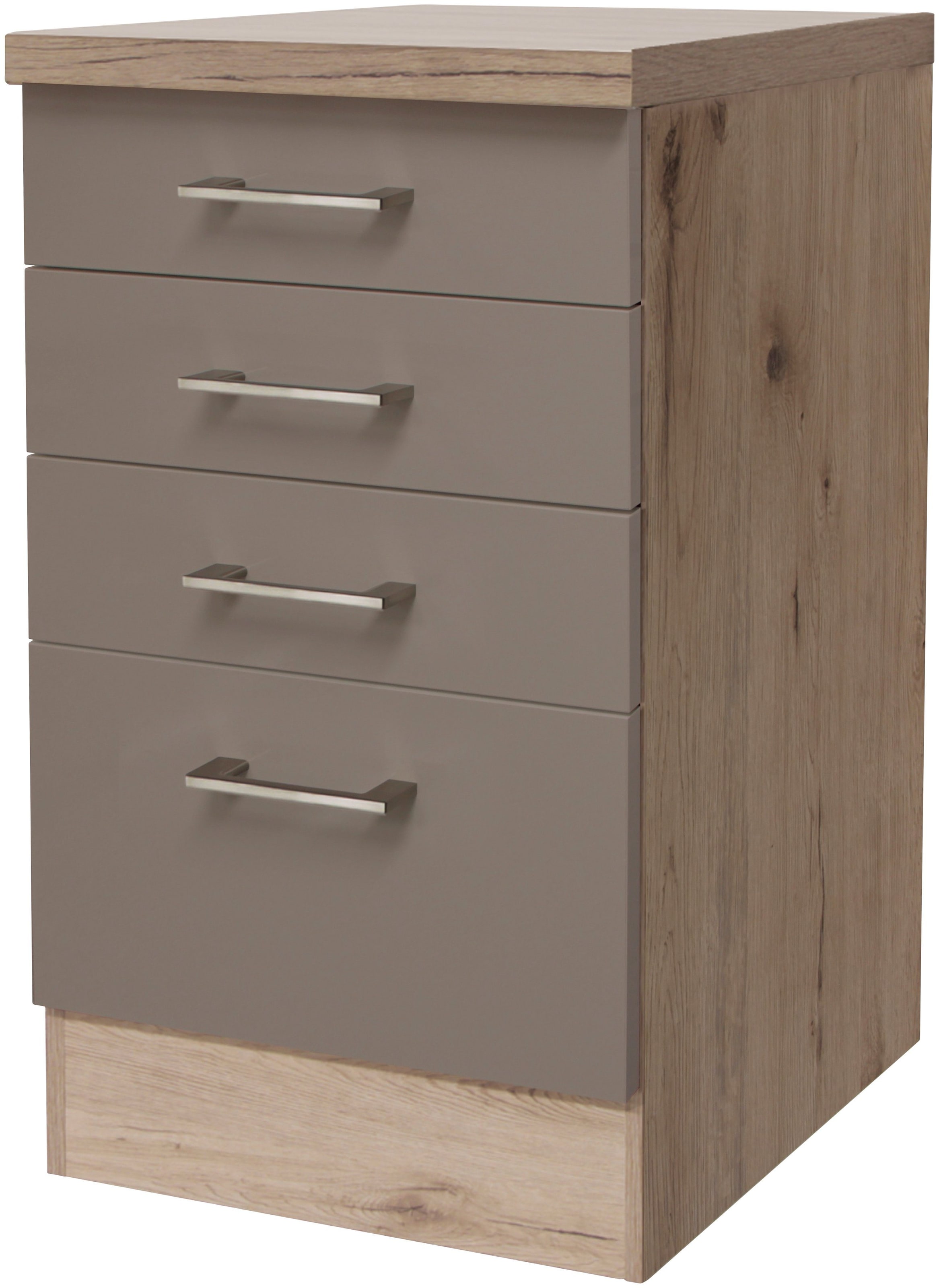 Unterschrank Flex-Well 50 60 x 86 »Riva«, x T) x praktischen (B cm, x mit Schubkästen BAUR | H