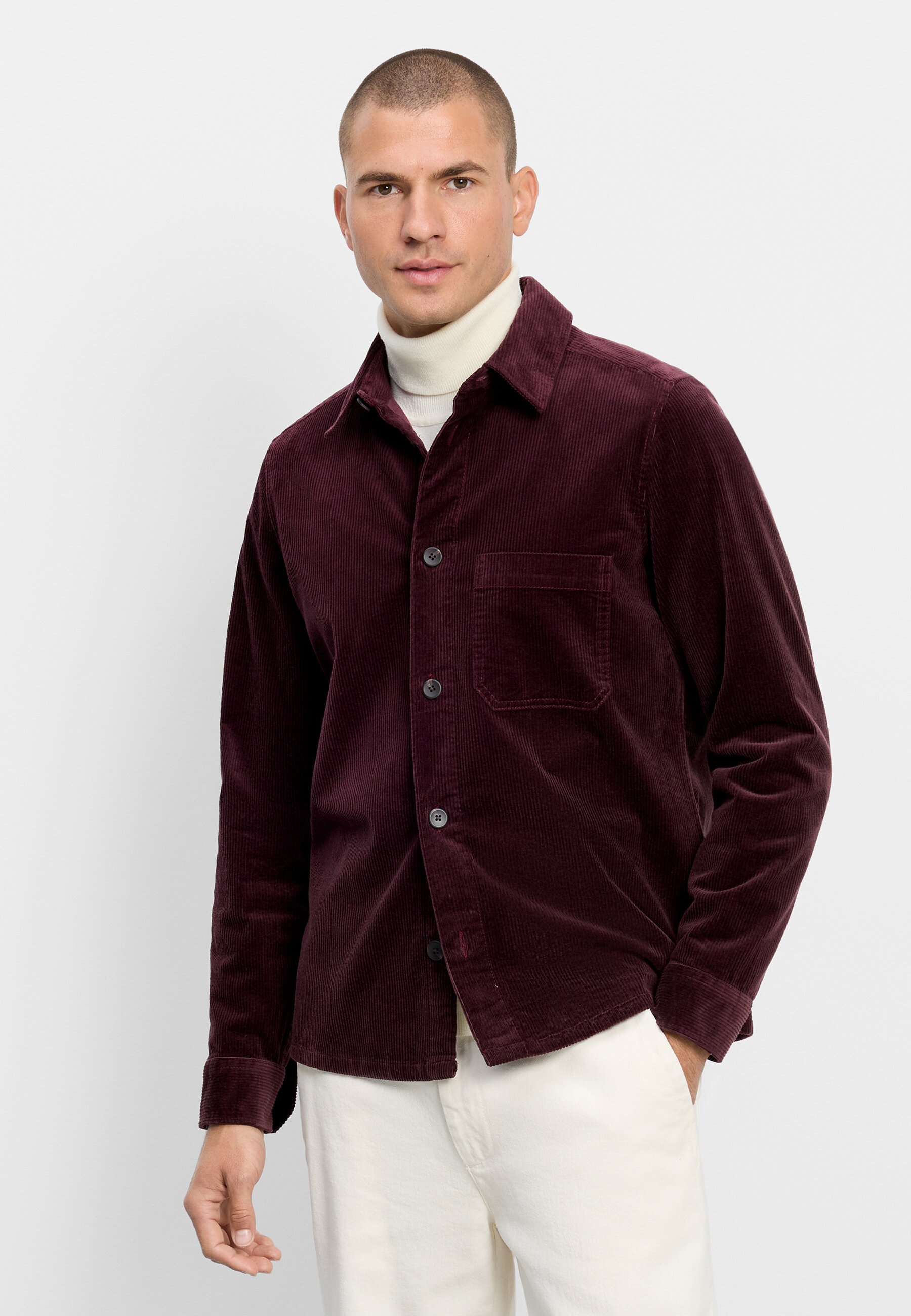 OLYMP Langarmhemd "OLYMP Casual, Overshirt, Kent"