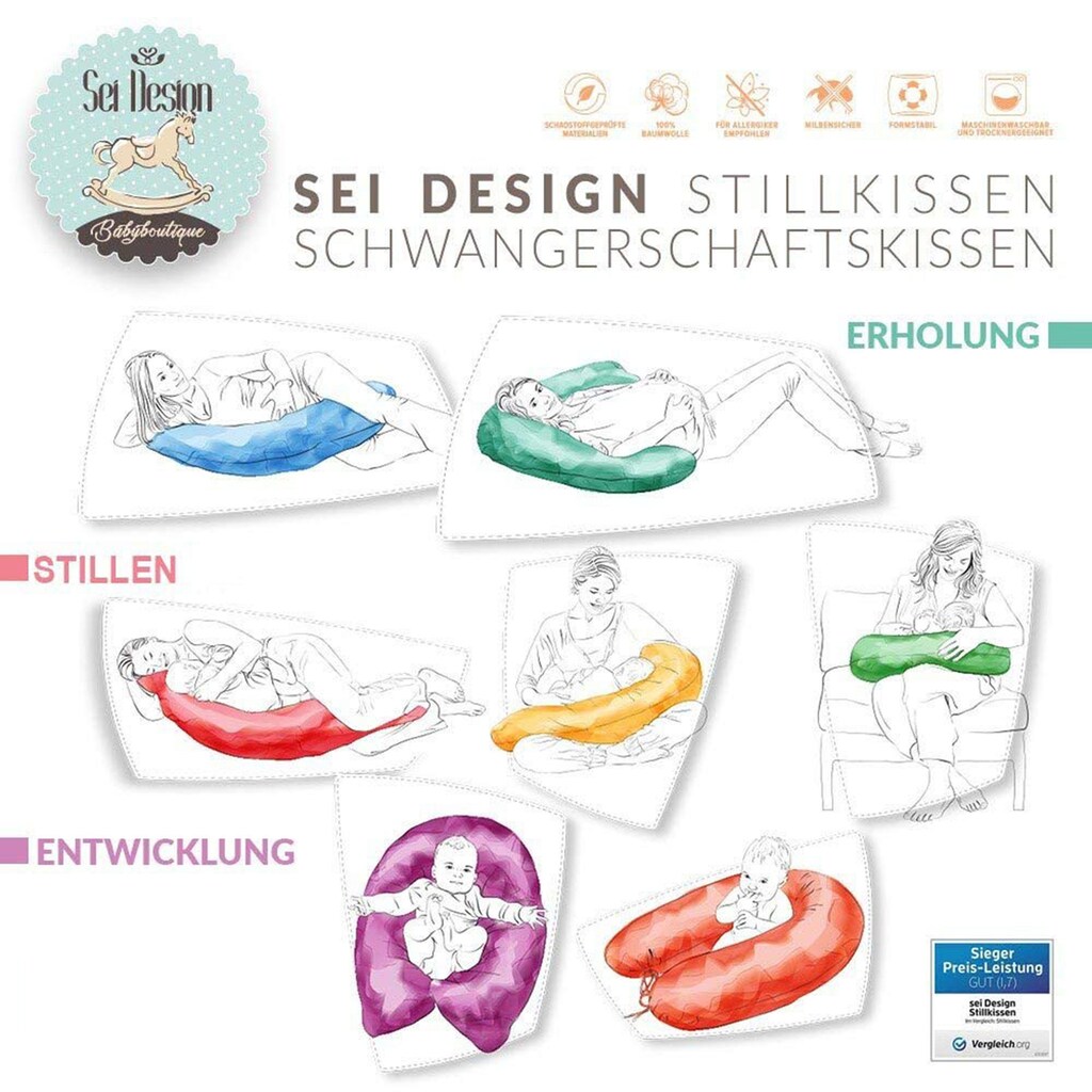 SEI Design Stillkissen »Vintage Sterne mint-grün EPS«, mit hochwertiger Stickerei mit niedlichen Vintage-Motiven