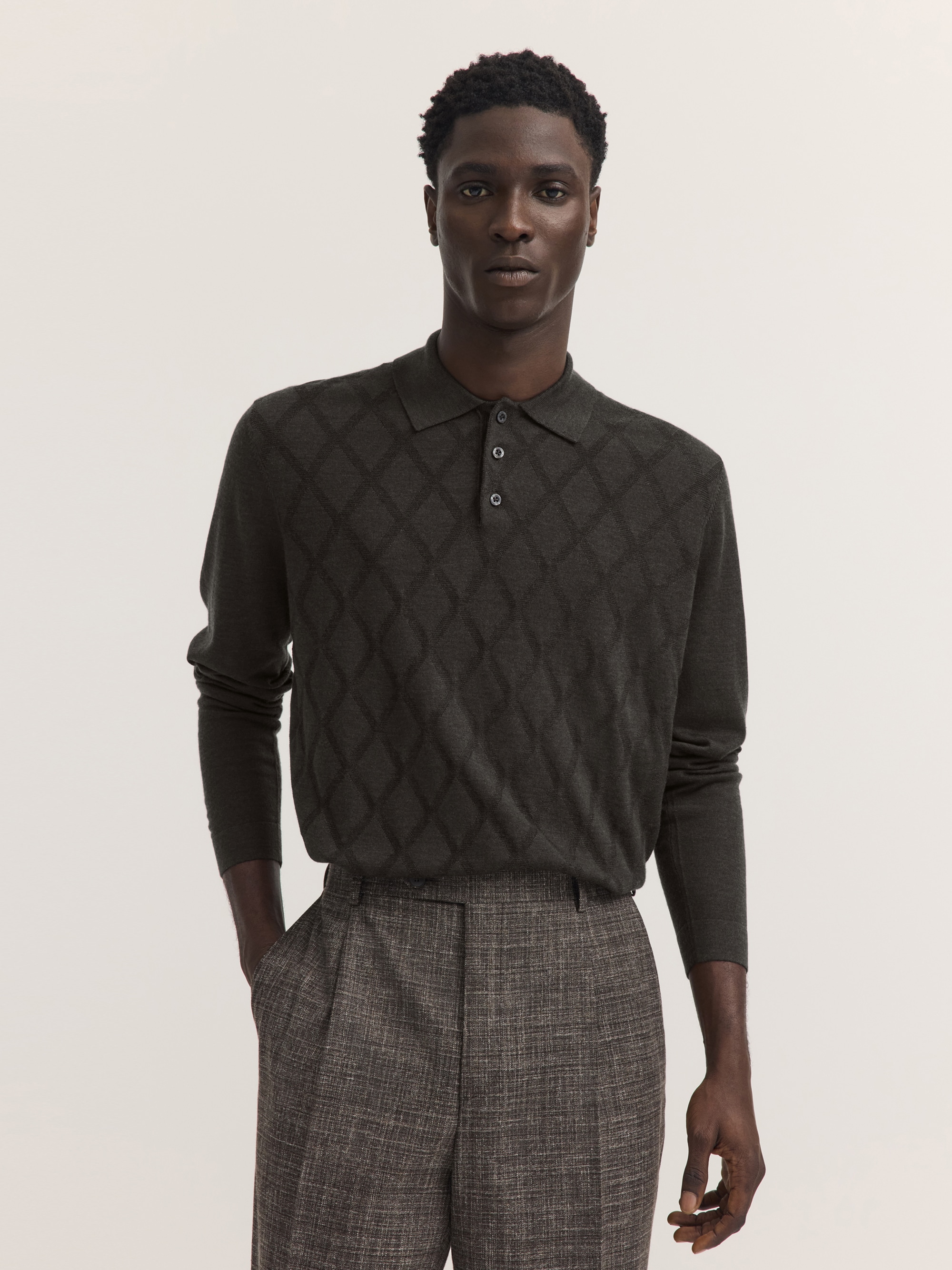 bugatti "Regular Fit" Regular Fit Wolle-Seide Strick