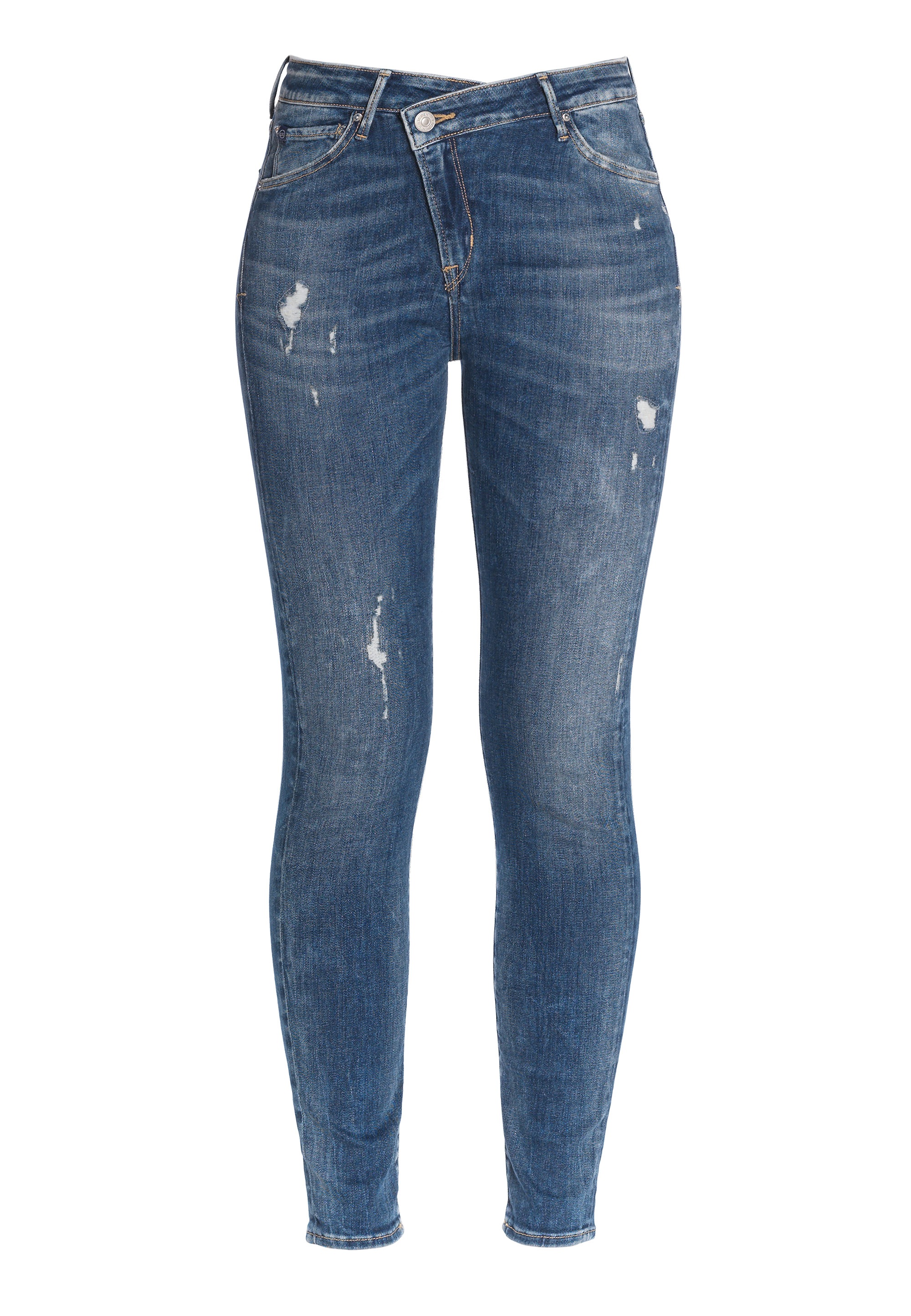 Le Temps Des Cerises Slim-fit-Jeans »POWERHIC«, mit asymmetrischer Knopfpartie