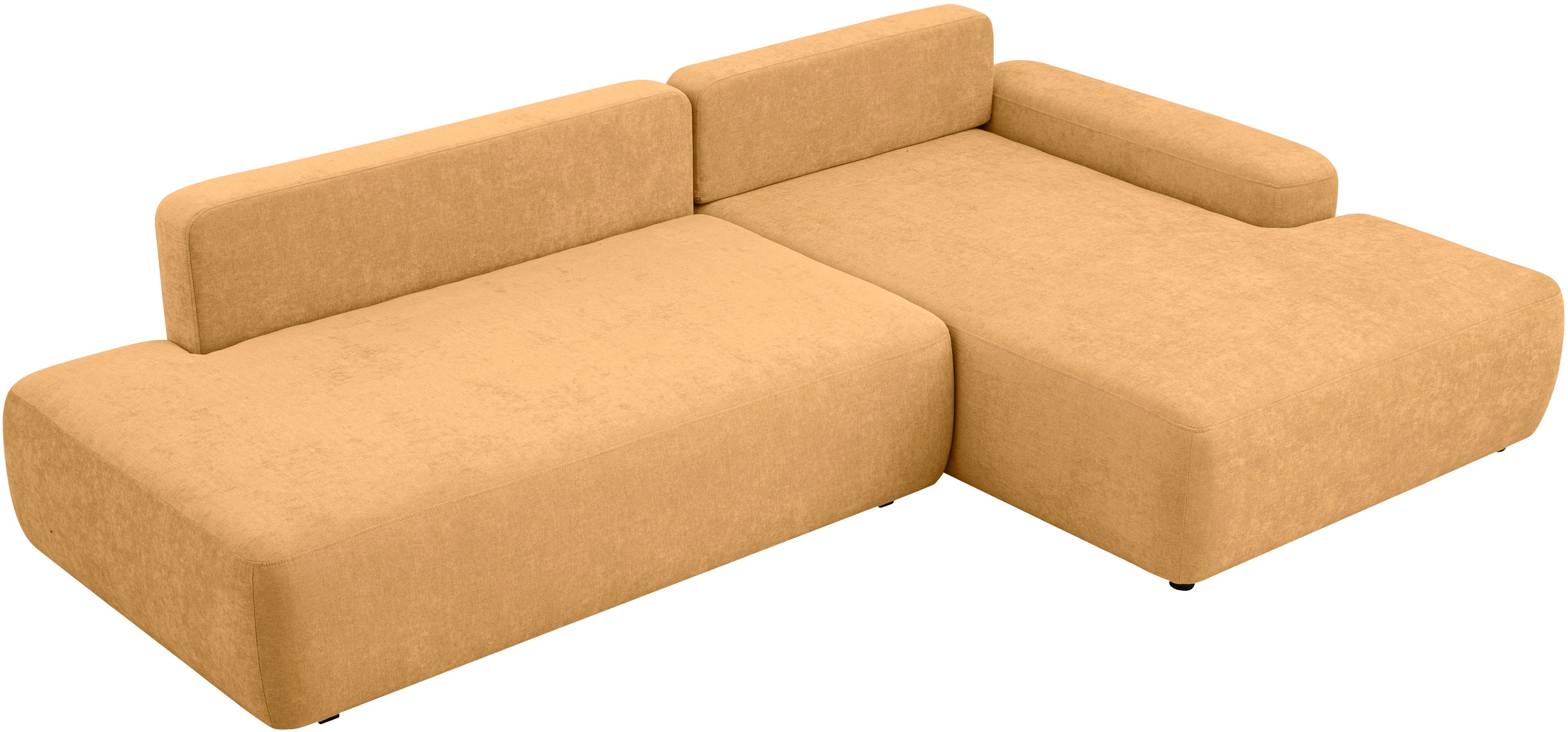 INOSIGN Ecksofa »TORGE, Schlafsofa Cord, Samtvelours u. Strukur fein, Couch in L-Form«, Schlaffunktion und Bettkasten, Liegefläche: 210x125 cm, neues Design