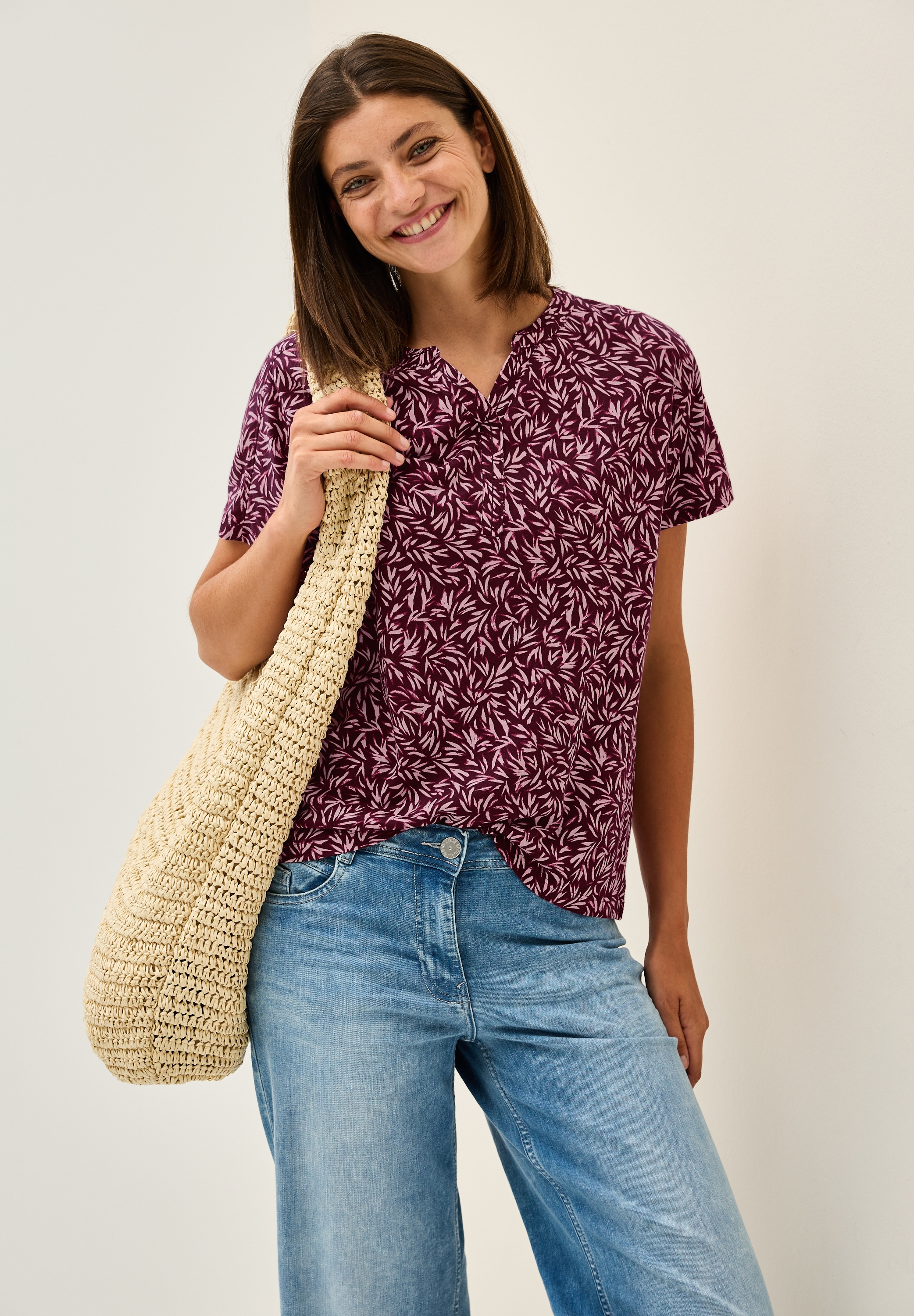 Cecil T-Shirt, mit Minimal Print und im Tunika Look günstig online kaufen