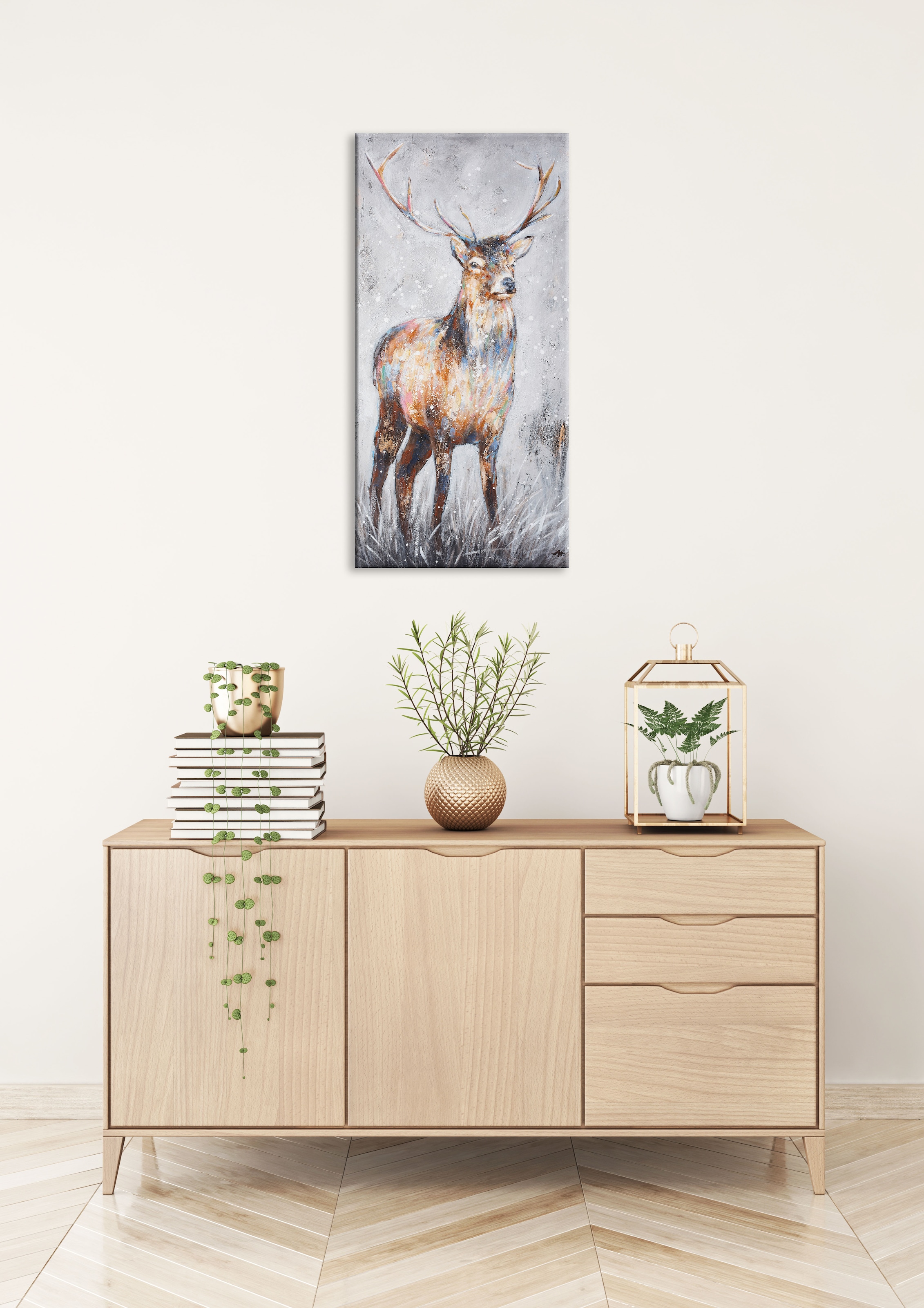 Bönninghoff Bönninghoff Ölgemälde Hirsch-Hirschbil...