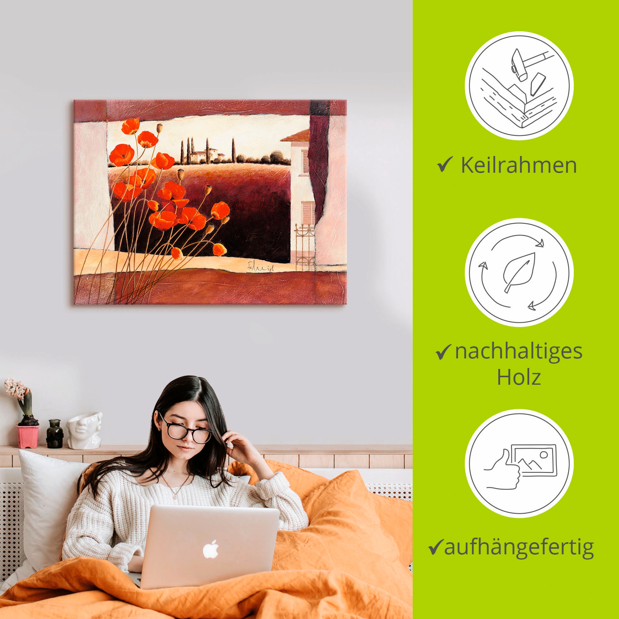 Artland Wandbild »Stillleben mit Sonnenblumen«, Blumen, (1 St.), als Leinwandbild, Poster in verschied. Größen