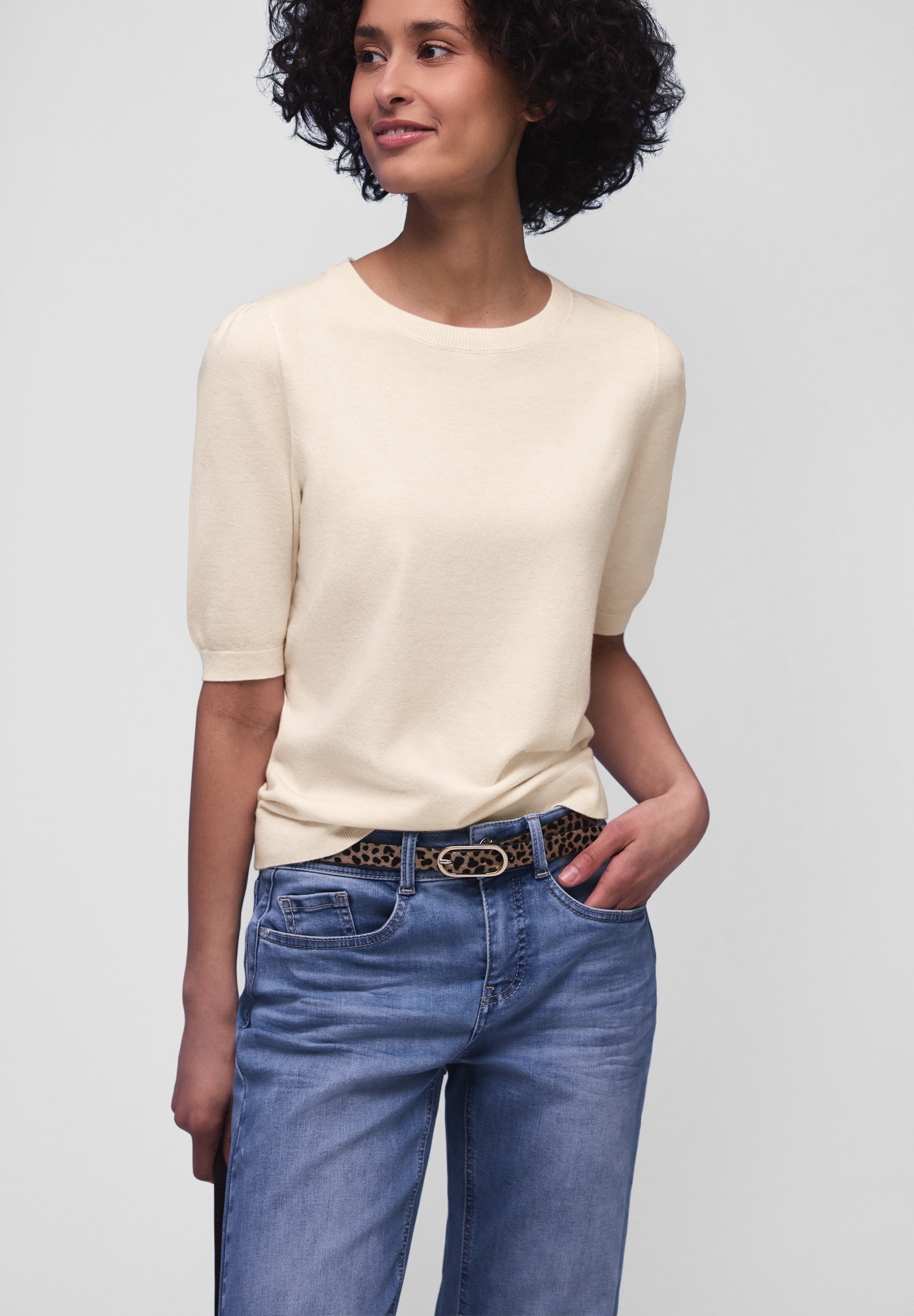 STREET ONE Strickpullover mit Rundhalsausschnitt günstig online kaufen