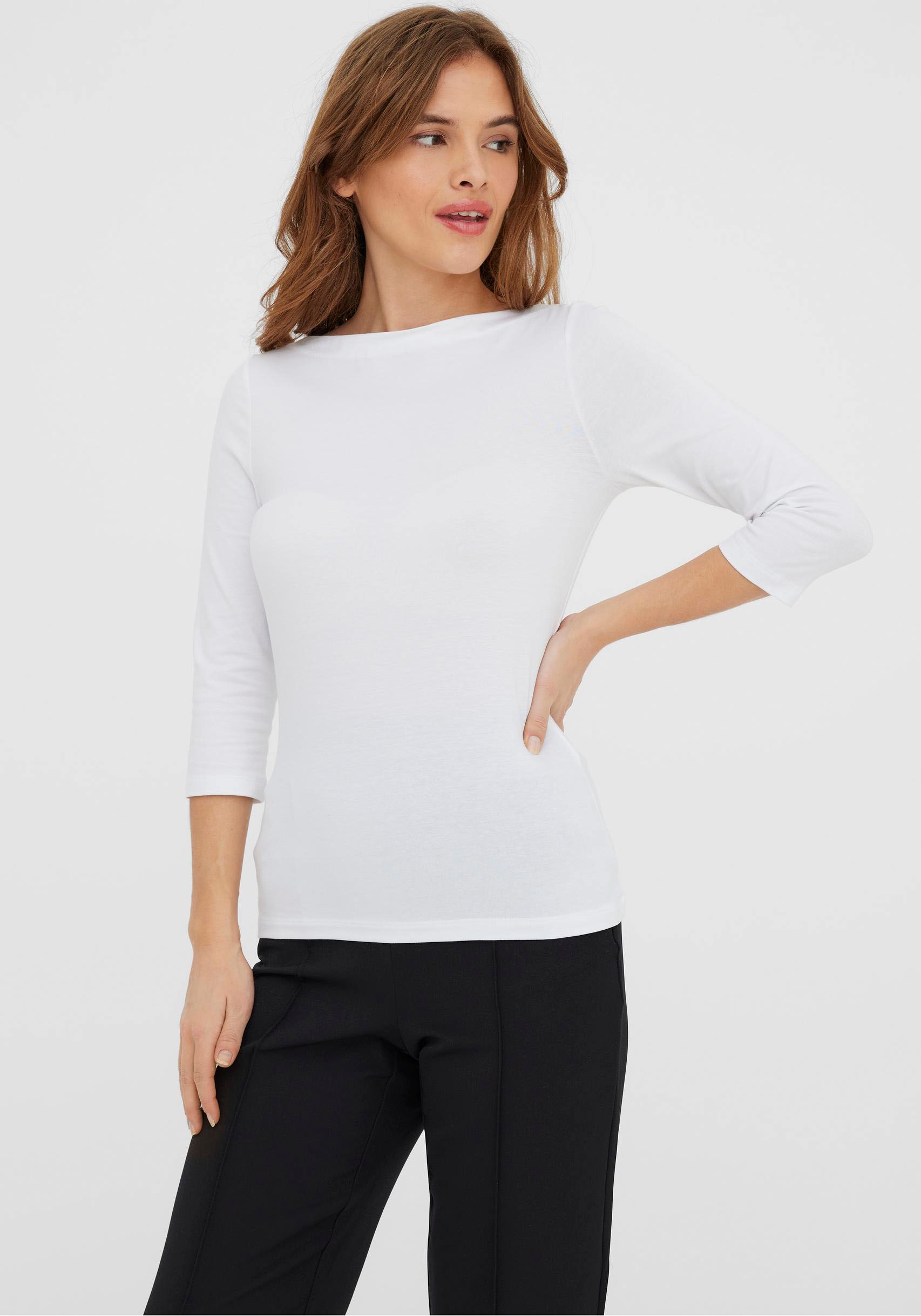 Vero Moda 3/4-Arm-Shirt "VMPANDA MODAL 3/4 TOP JRS NOOS" Baumwollmischung, günstig online kaufen