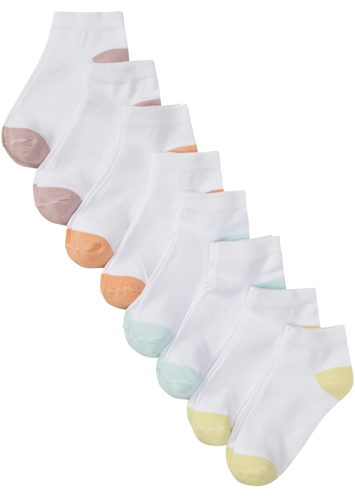 bonprix Kurzsocken Packung, 8er, aus Baumwolle, Polyamid und Elasthan, mit Elasthan-Anteil