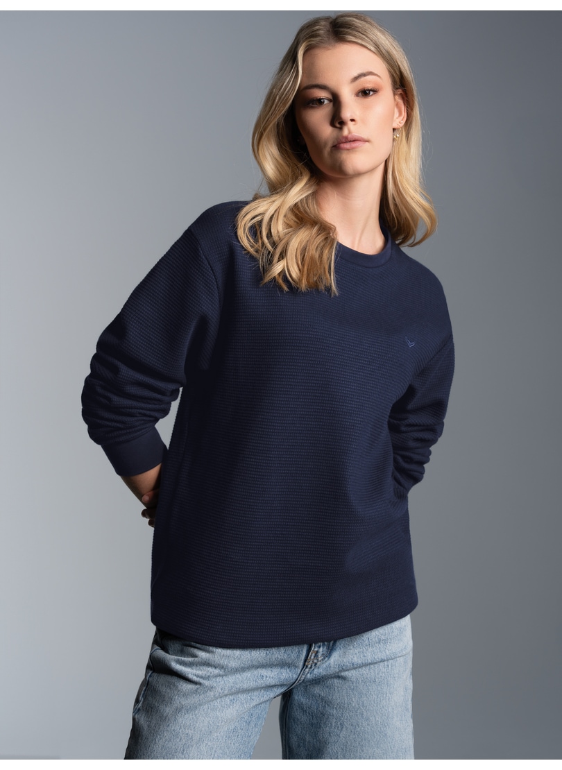 Trigema Sweatshirt »TRIGEMA Sweatshirt in Waffeloptik«