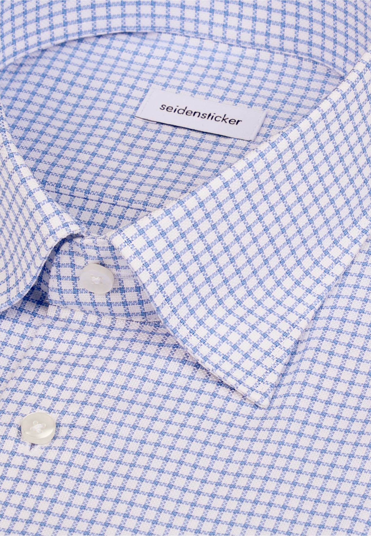 seidensticker Businesshemd »Schwarze Rose« Slim 1/1 Covered-Button-Down-Kragen Karo