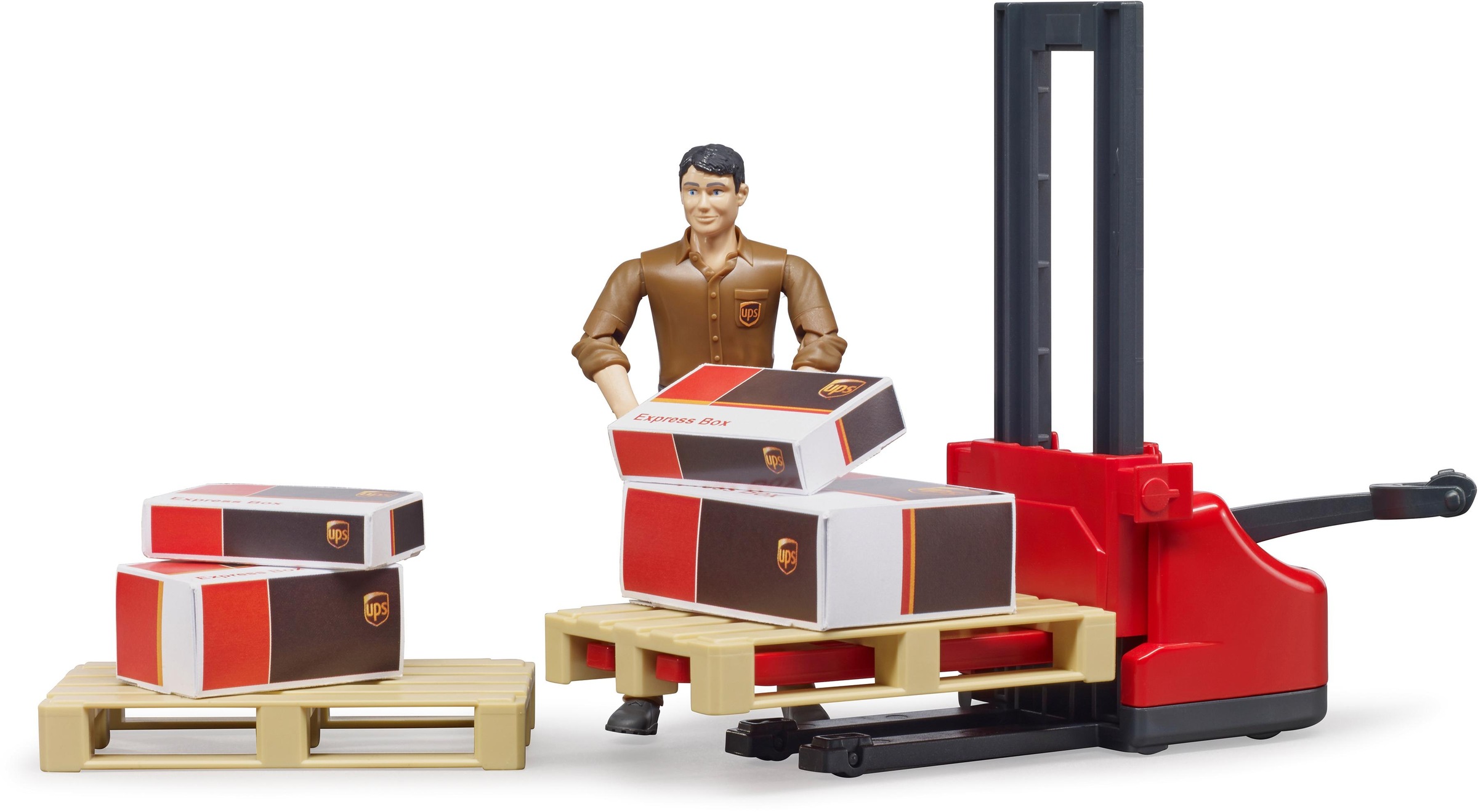 Spielzeug-Gabelstapler UPS Logistik (Set)
