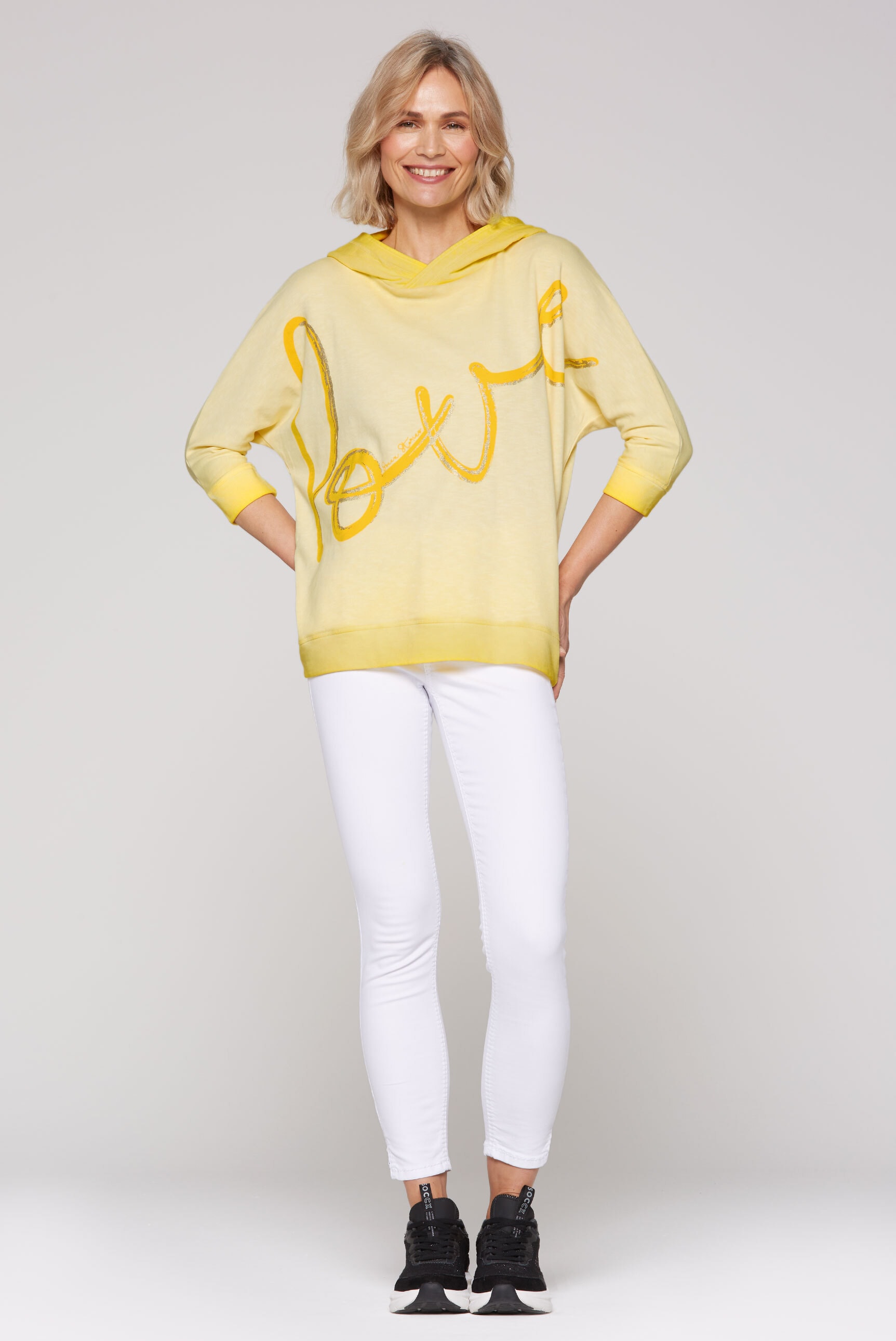 SOCCX Kapuzensweatshirt, mit Fledermausärmeln