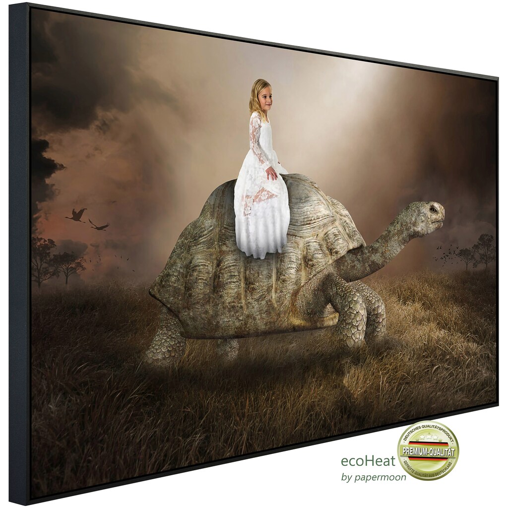 Papermoon Infrarotheizung »Surreale Mädchen Schildkröte Liebe Hoffnung«