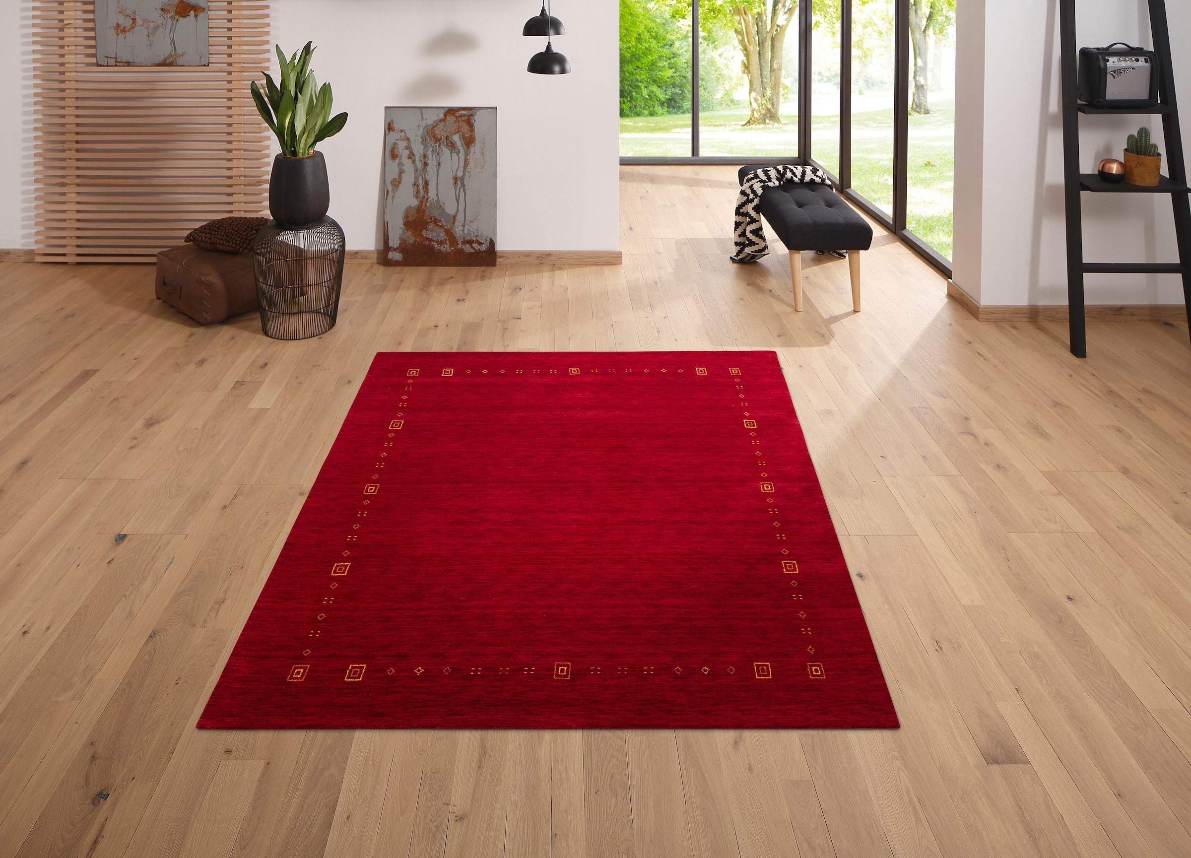 OTTO home Wollteppich "Felia" rechteckig 12 mm Höhe reine Wolle, handgewebt günstig online kaufen