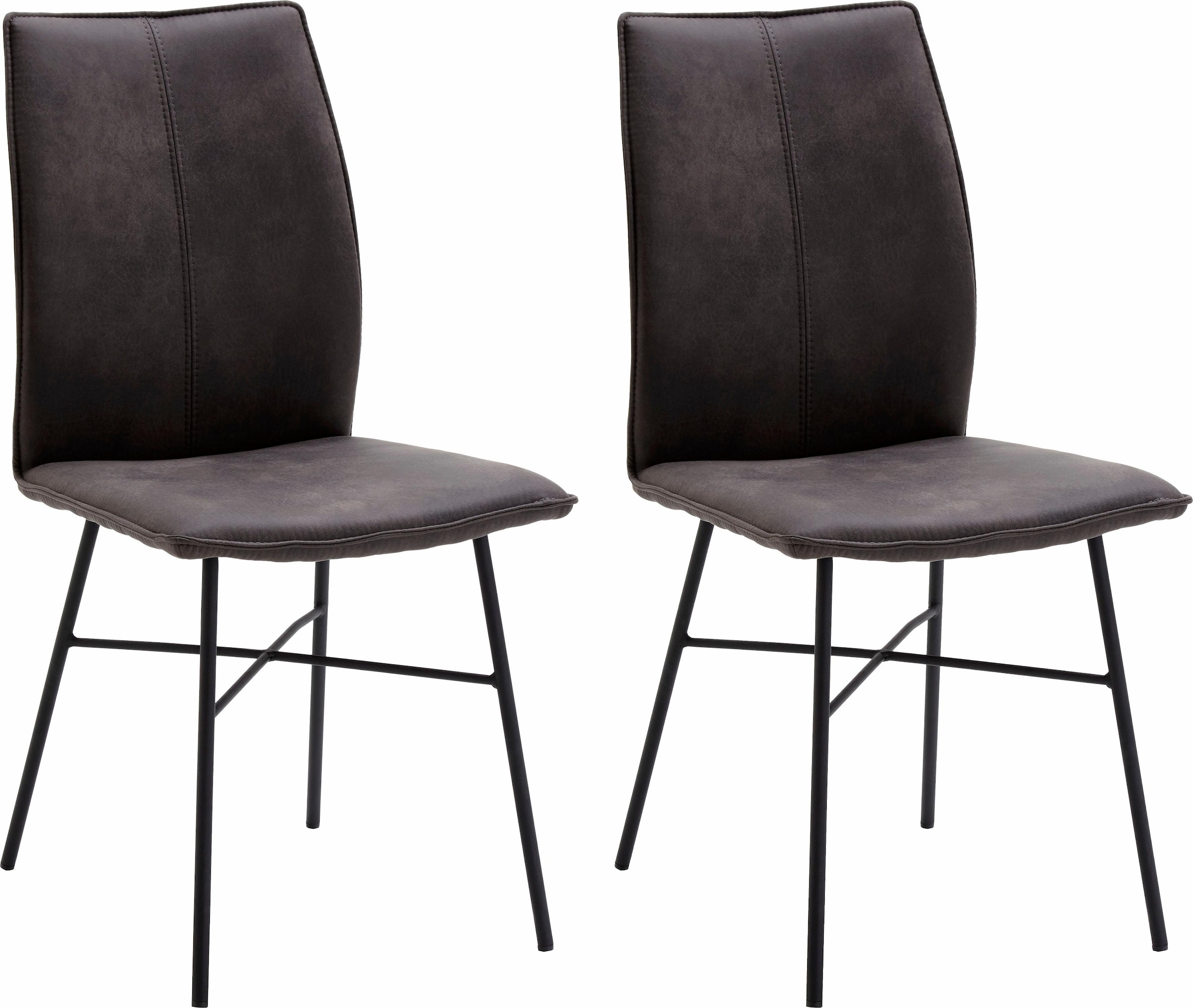 NIEHOFF SITZMÖBEL 4-Fußstuhl "Capri" (Set) 2 Stk.Bezug in Microfaser oder L günstig online kaufen