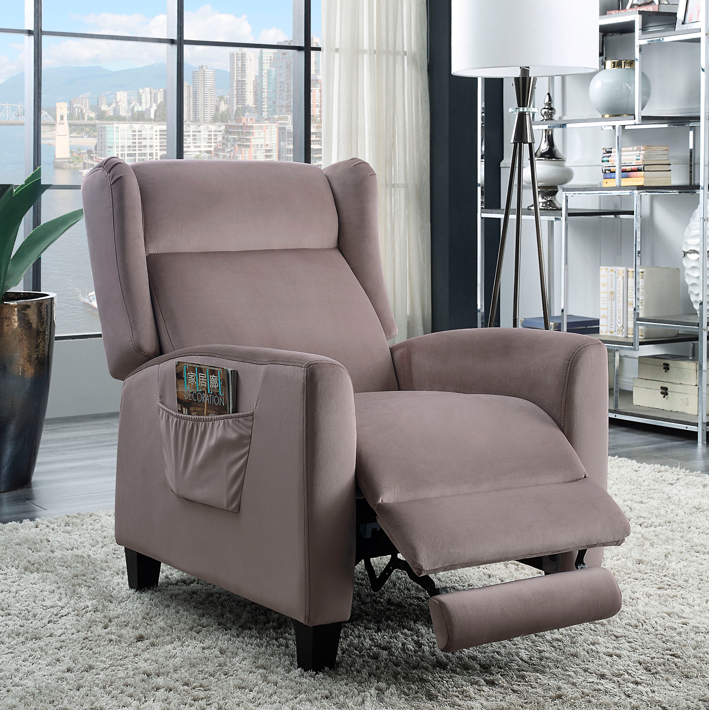 ATLANTIC home collection TV-Sessel »Timo«, klassischer Ohrensessel mit Relaxfunktion und praktischer Seitentasche