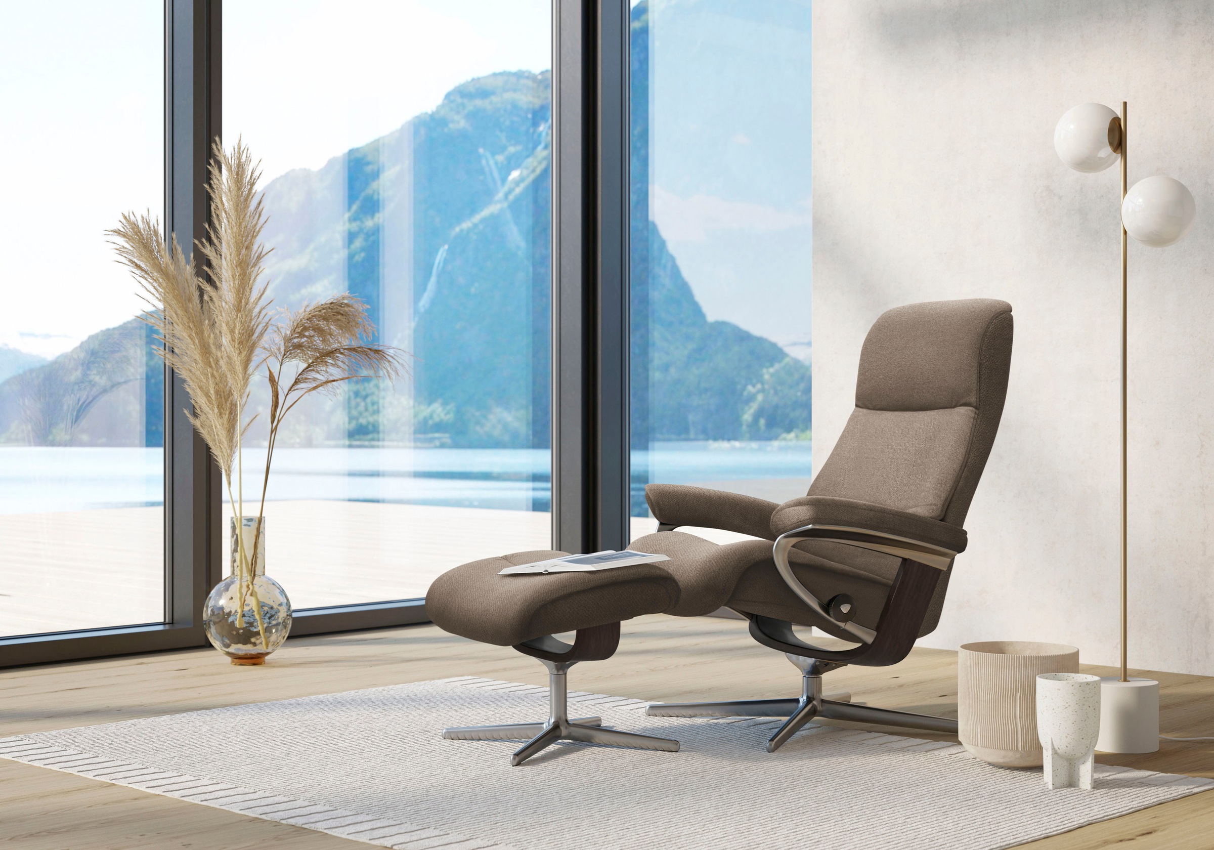 Stressless Relaxsessel "View", (Set, Relaxsessel mit Hocker), mit Hocker, m günstig online kaufen