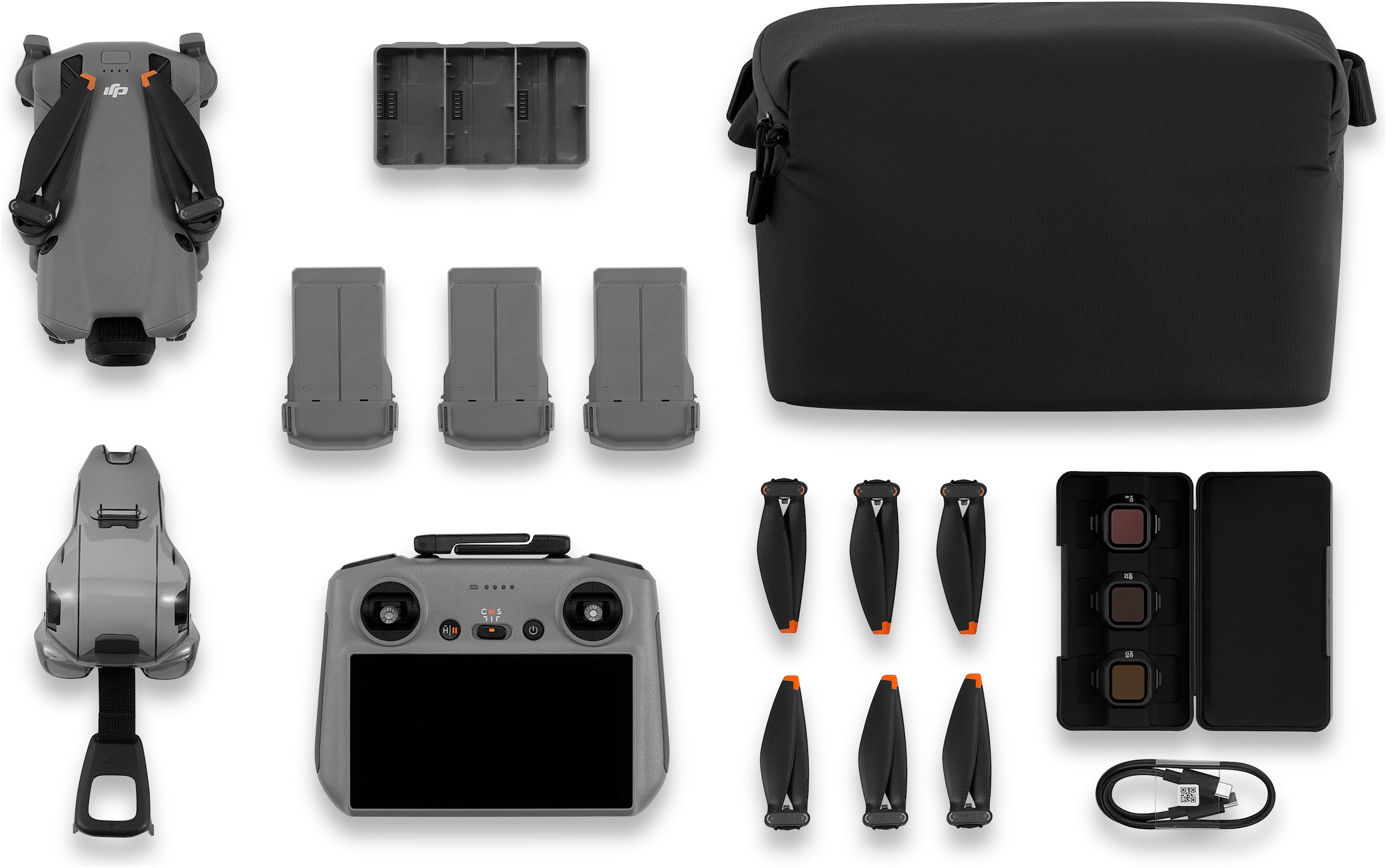 DJI Drohne »Mini 5 Pro Fly More Combo (DJI RC2)«, (Set, DJI RC 2 Fernsteuerung, 3 Akkus, Ladestation, Filterset und Tasche)