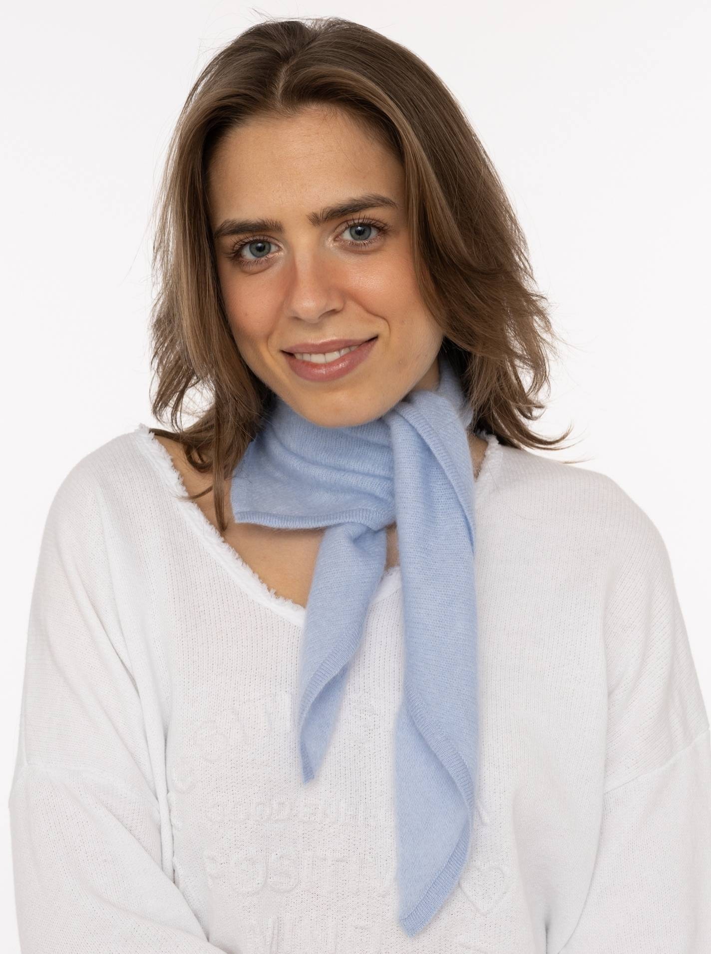 Zwillingsherz Strickschal ""100% Cashmere Halstuch aus gebürstetem Kaschmir"" dreieckige Form, weicher Tragekomfort, individuell tragbar