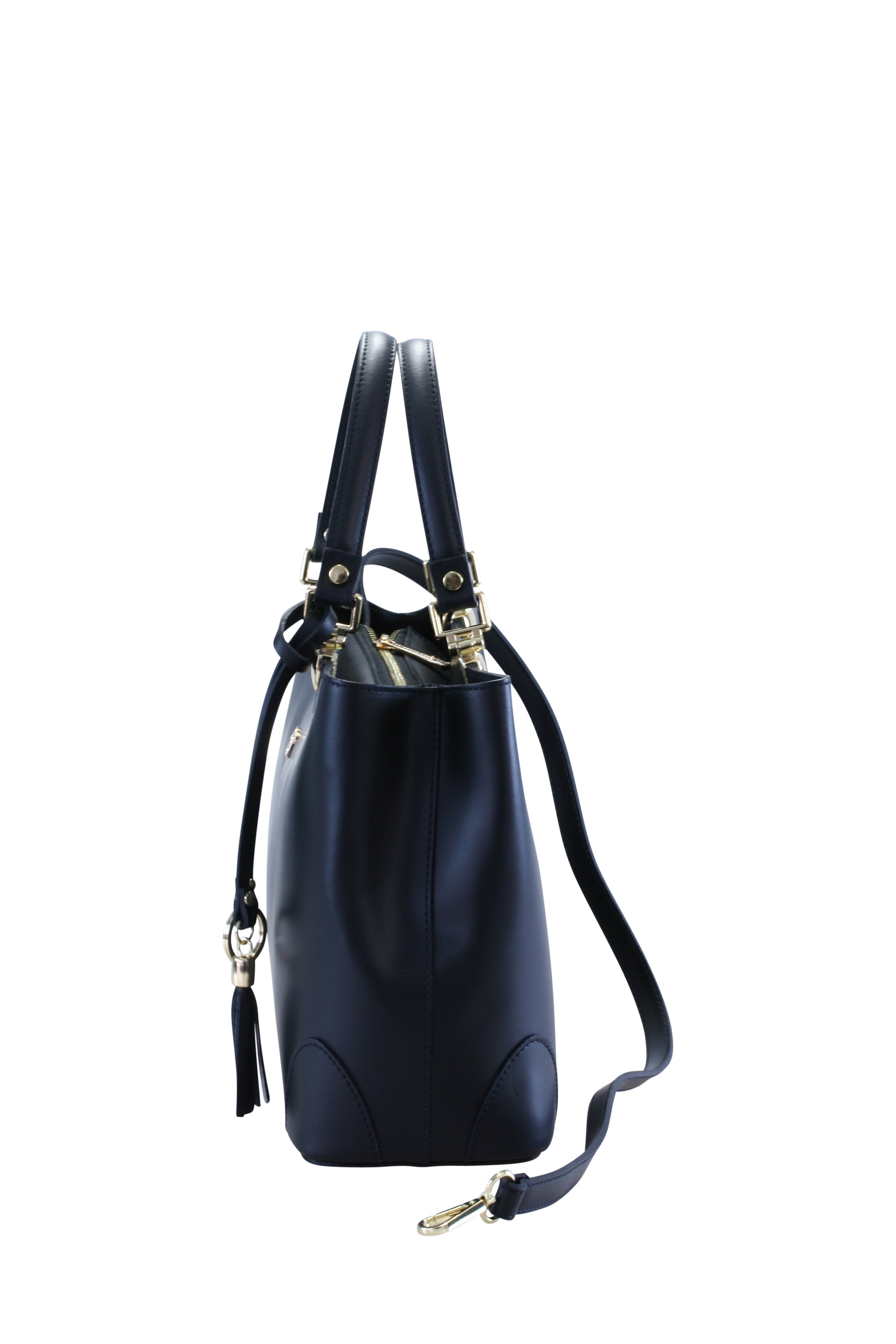 COLLEZIONE ALESSANDRO Henkeltasche »Doris«, hochwertiges Rindsleder mit Quaste und Anhänger