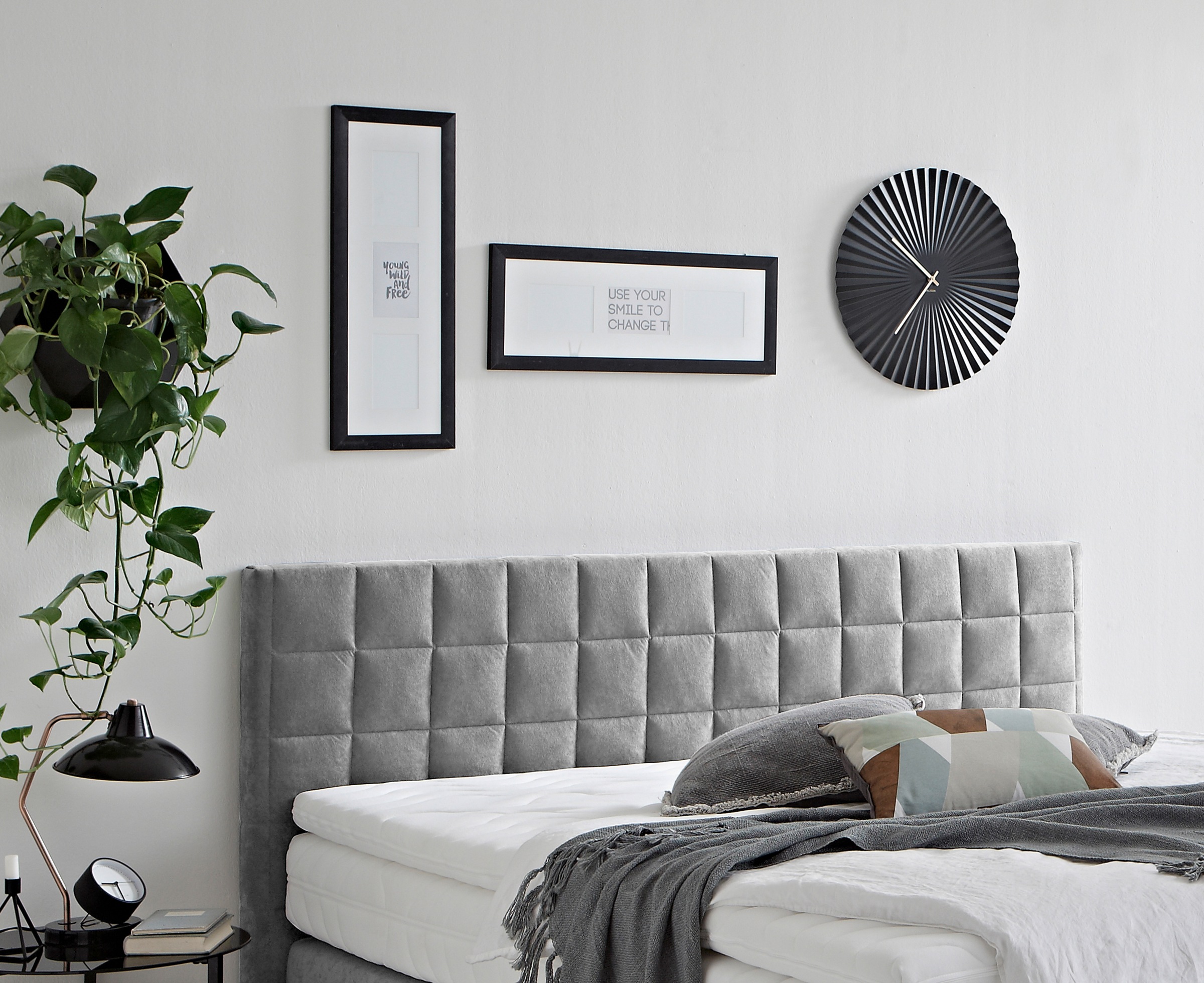 Westfalia Schlafkomfort Boxspringbett, mit schöner Kopfteilversteppung