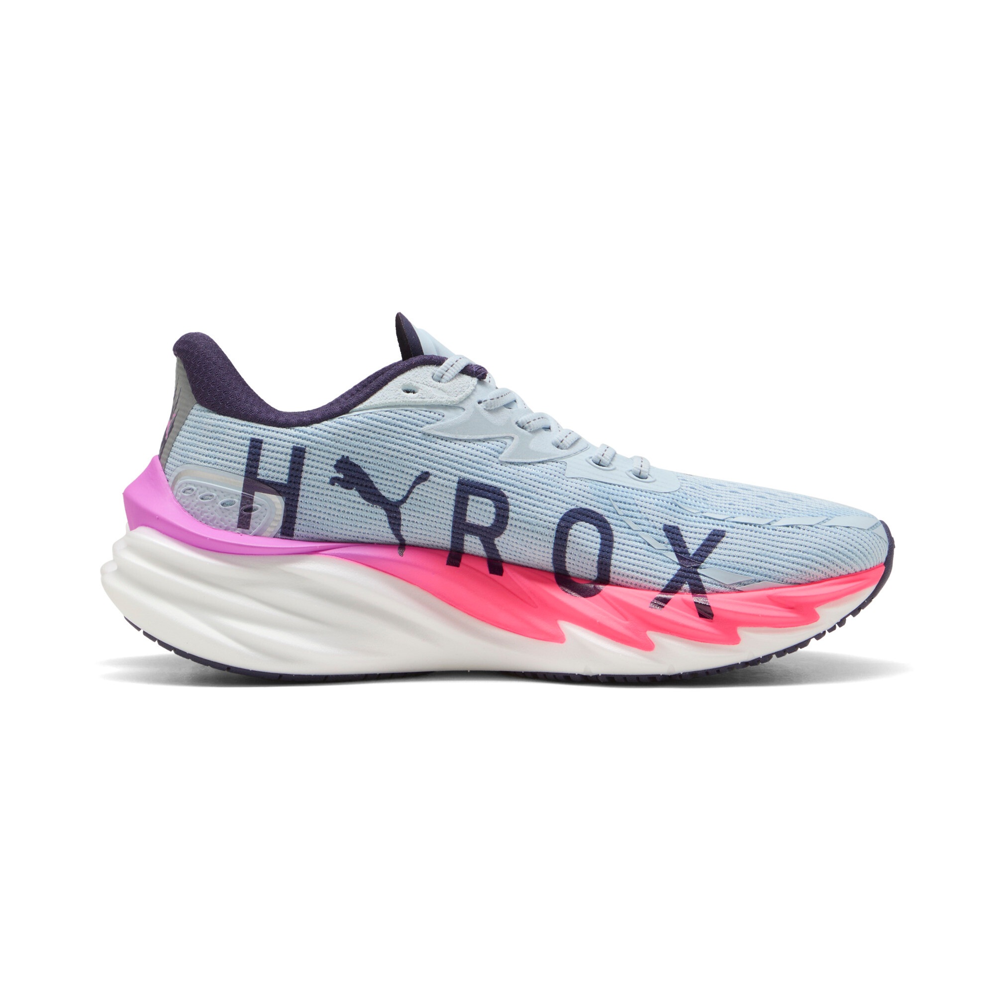 Laufschuh PUMA "VELOCITY NITRO 4 X HYROX WNS", Damen, Gr. 38, lucite, pure pink, deep plum, Textil, Schuhe Laufschuh, mit Schnürverschluss, abriebfeste Gummilaufsohle 10