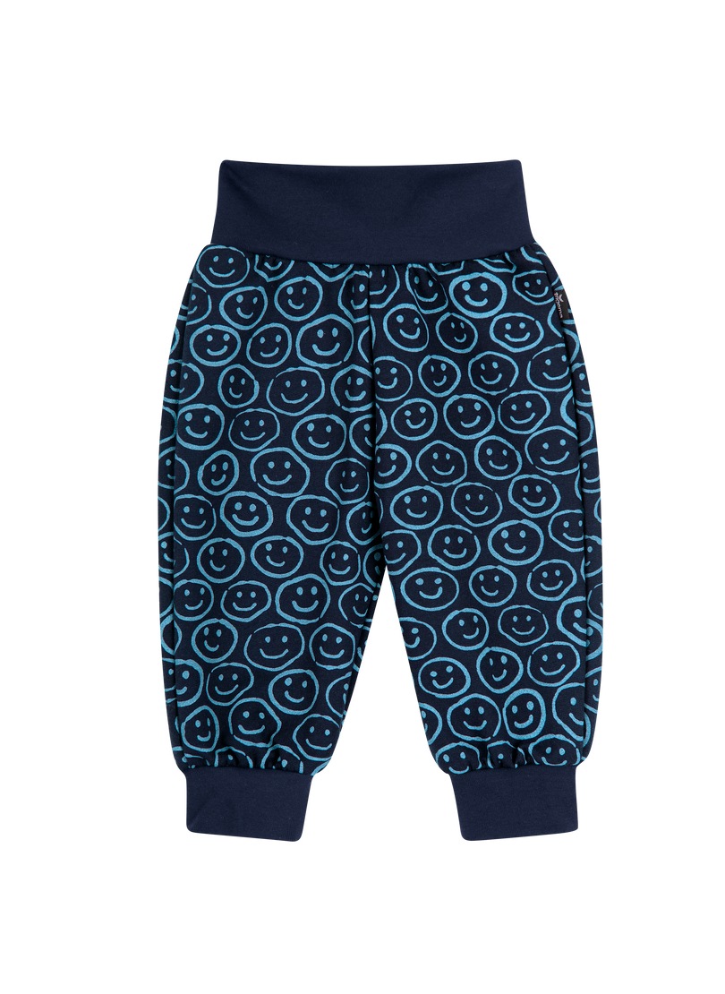 Trigema Jerseyhose »TRIGEMA Lange Hose mit lustigem Smiley-Motiv«, (1 tlg.)