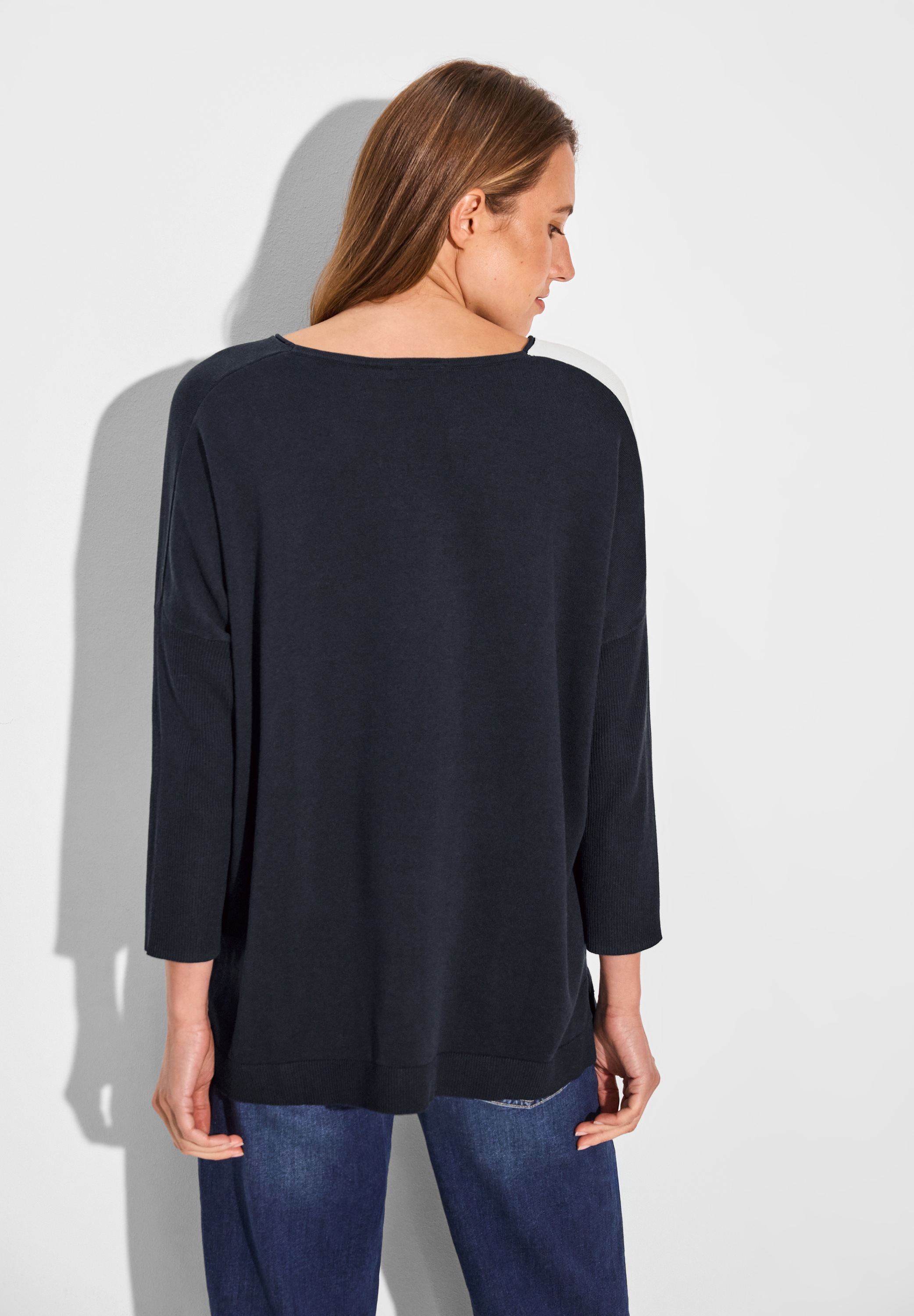 Cecil Longpullover, mit abgerundetem V-Ausschnitt