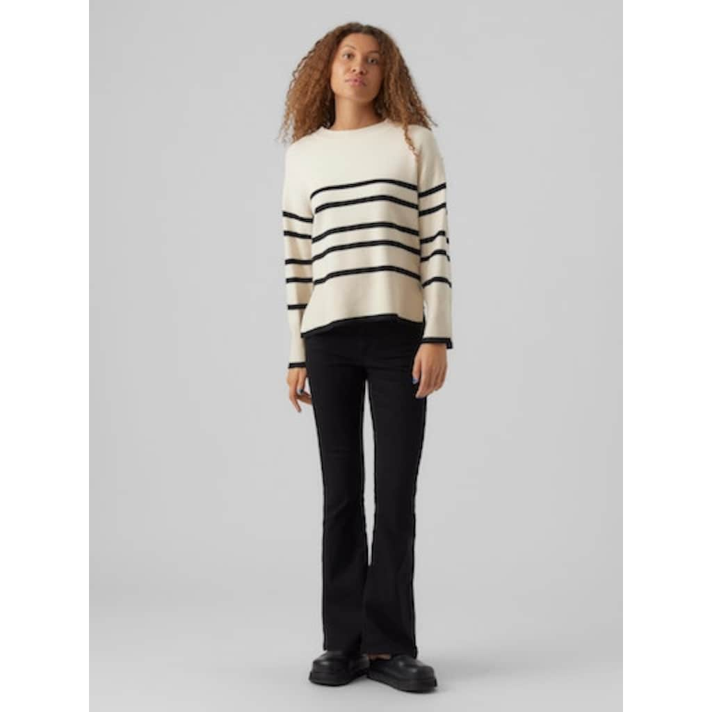 Vero Moda Rundhalspullover »VMSABA LS O-NECK STRIPE PULLOVER GA NOOS«