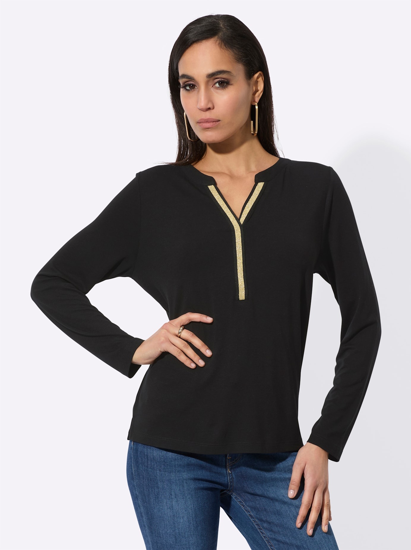 creation L Langarmshirt "Shirt", (1 tlg.) günstig online kaufen