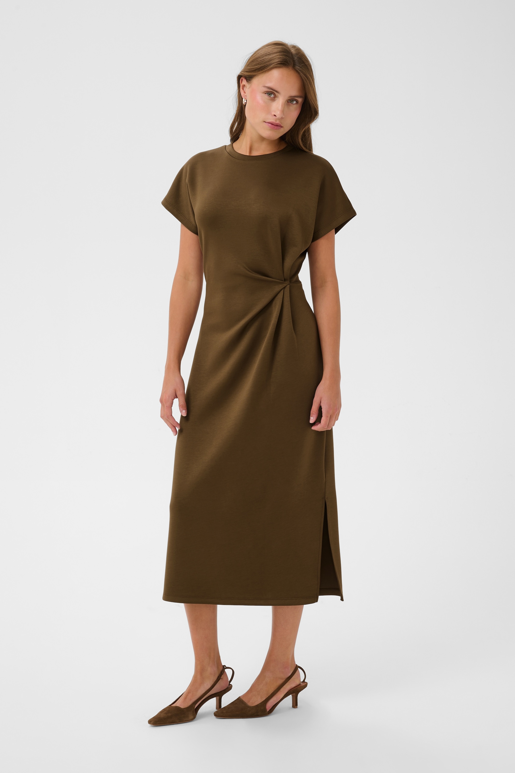 Saint Tropez Midikleid "TheoSZ Dress" Materialmix, Fitted