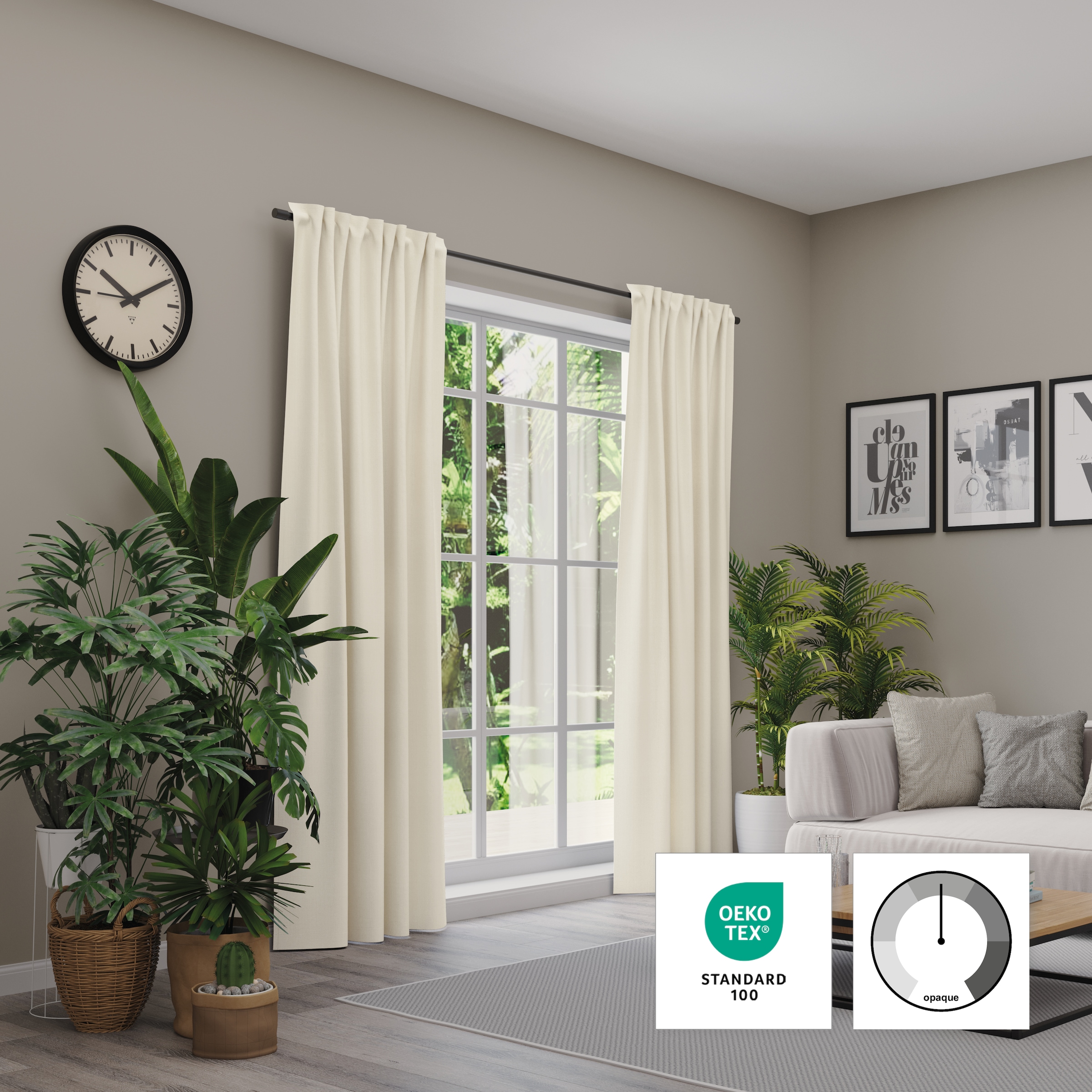 Neutex for you Vorhang "Linessa" verdeckte Schlaufen 1 Stk. tlg. Schal mit verdeckten Schlaufen, Breite 137 cm, nach Maß