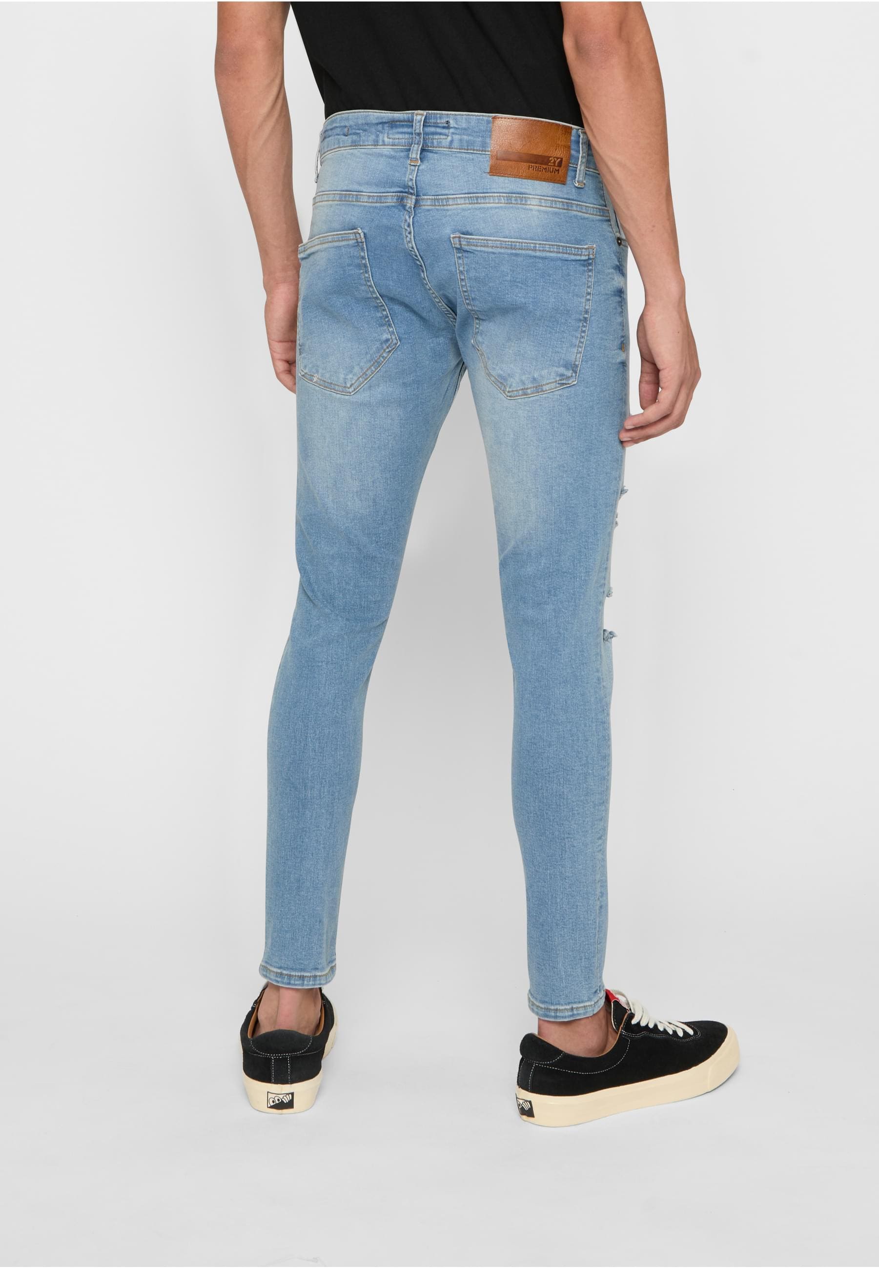 2Y Studios Bequeme Jeans "2Y Studios Herren 2Y Destroyed Cropped Skinny Fit günstig online kaufen