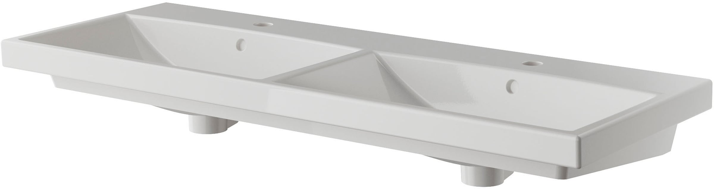 Saphir Badmöbel-Set »Serie 4035 2-teilig, Keramik-Doppelwaschtisch mit LED-Spiegelschrank«, (Set), Doppel-Waschplatz inkl Türdämpfer, 120 cm breit, 2 Schubladen, 3 Türen