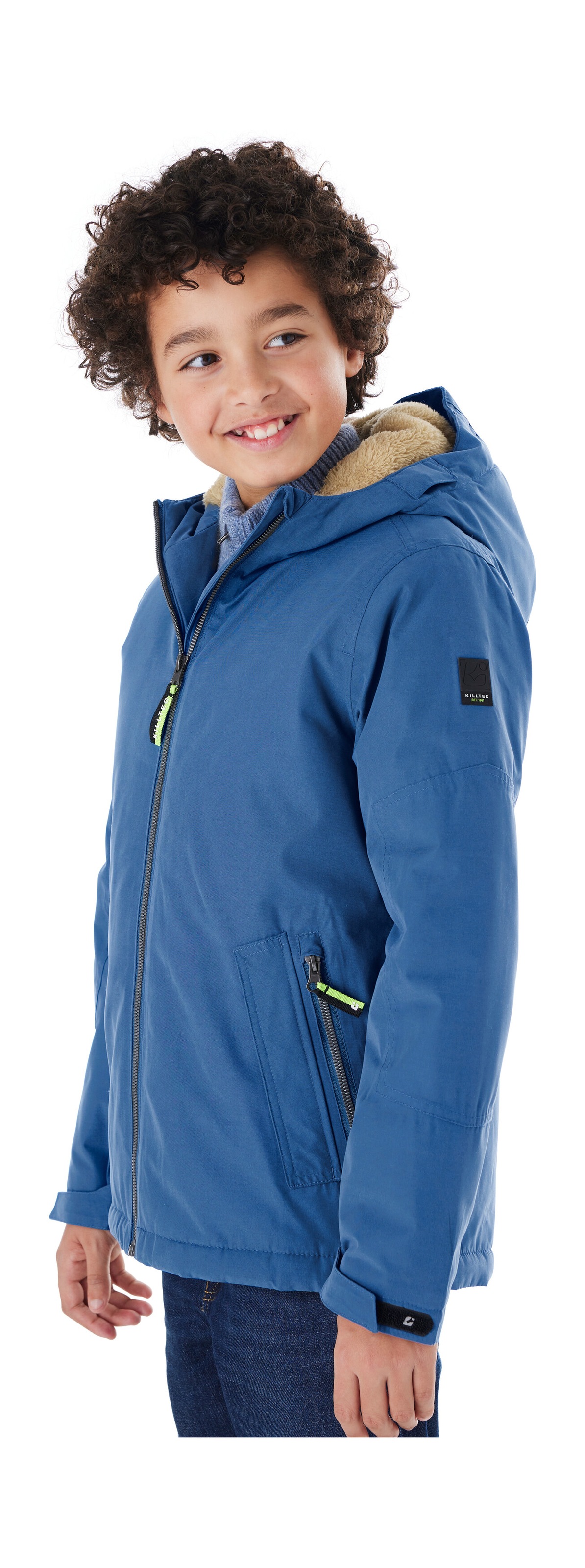 Killtec Funktionsjacke »KOW 377 BYS JCKT« Wasserdichte Funktionsjacke mit Kapuze, warmem Futter und Kinnschutz