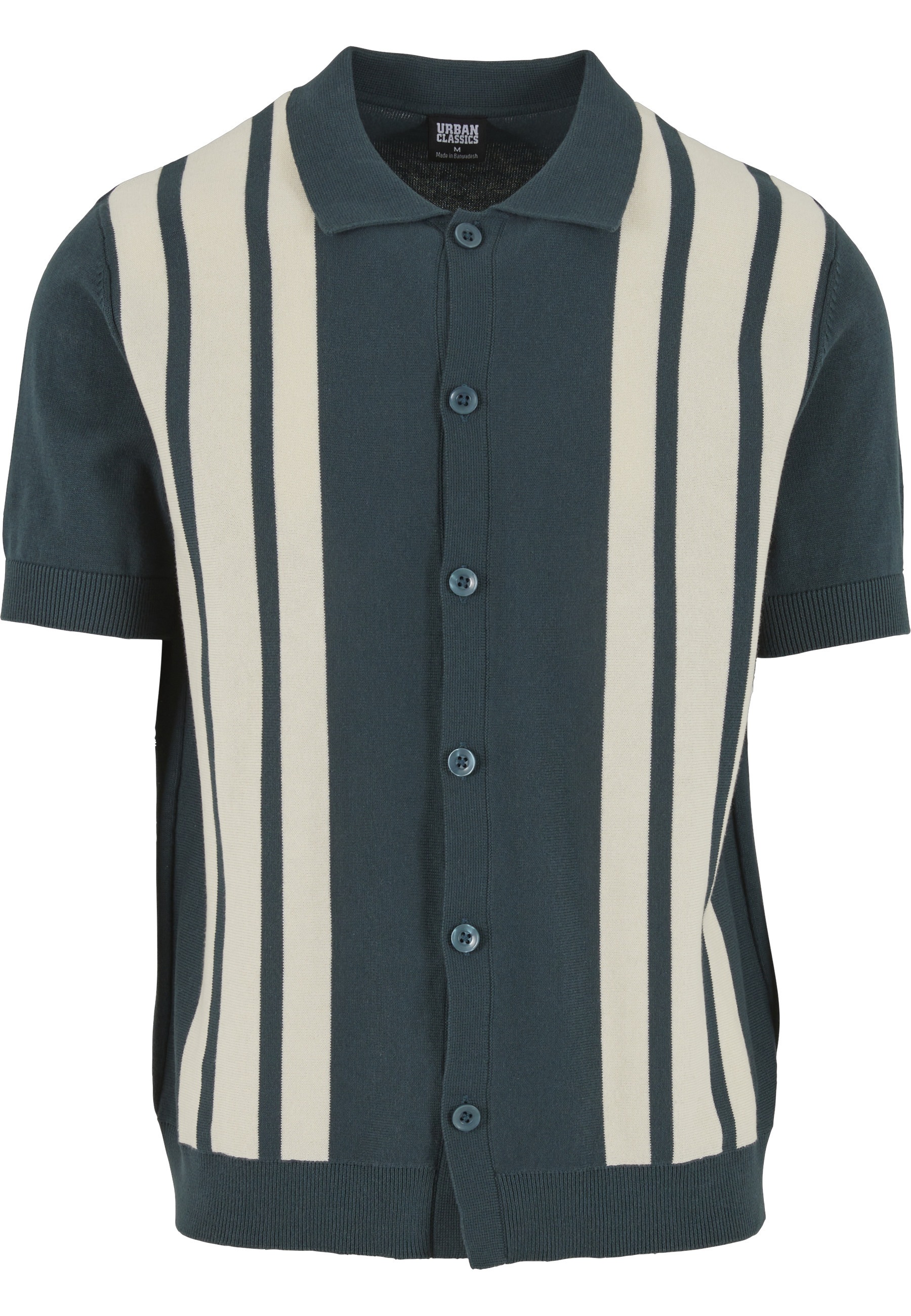 URBAN CLASSICS Langarmhemd "Urban Classics Knit Retro Shirt" 1 Stk.