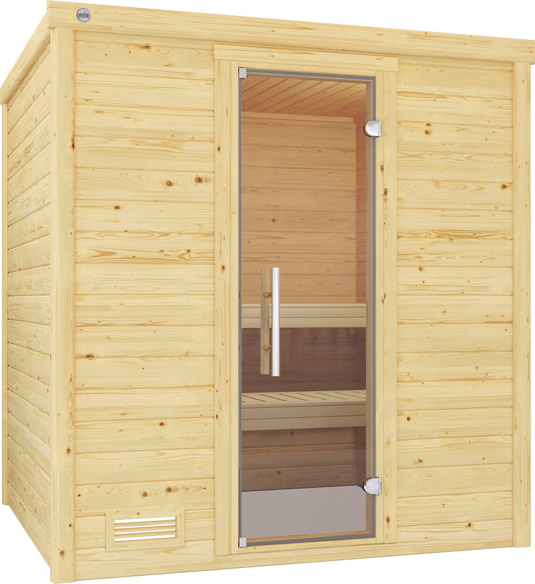 weka Sauna "Bergen" Set, 7,5 kW Bio-Ofen mit digitaler Steuerung