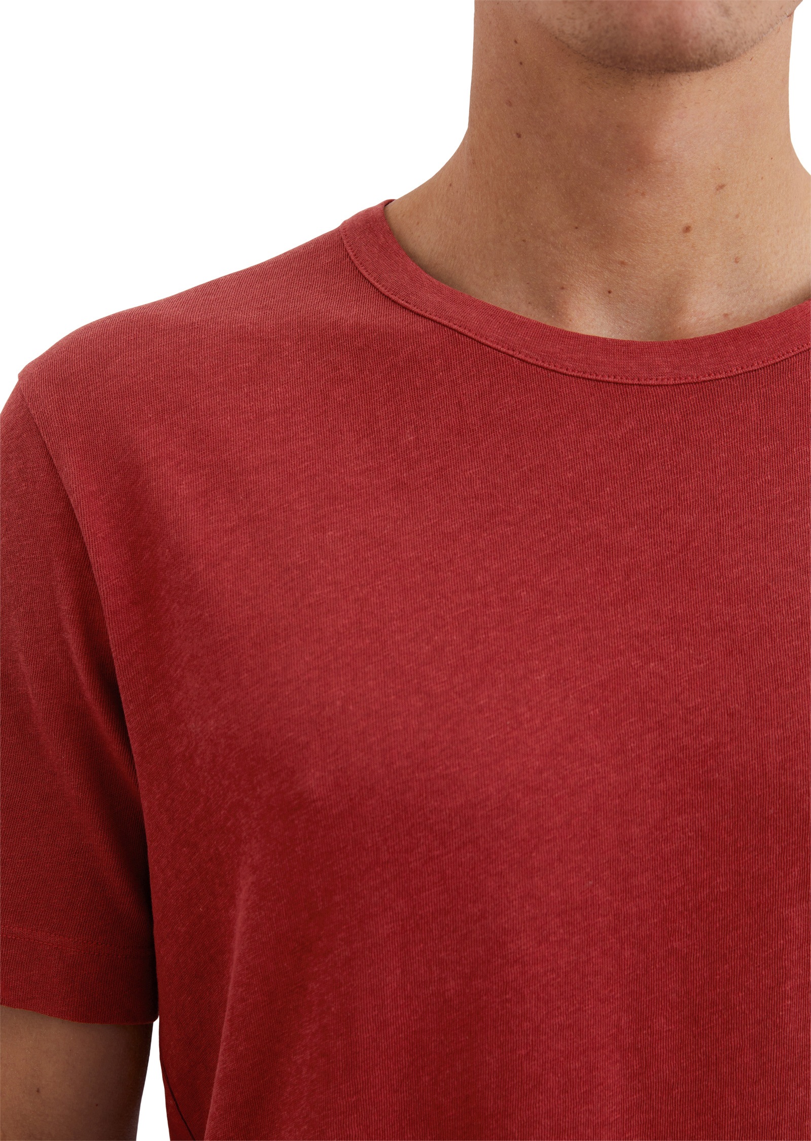 Marc O'Polo T-Shirt »aus Bio-Baumwolle und Leinen«