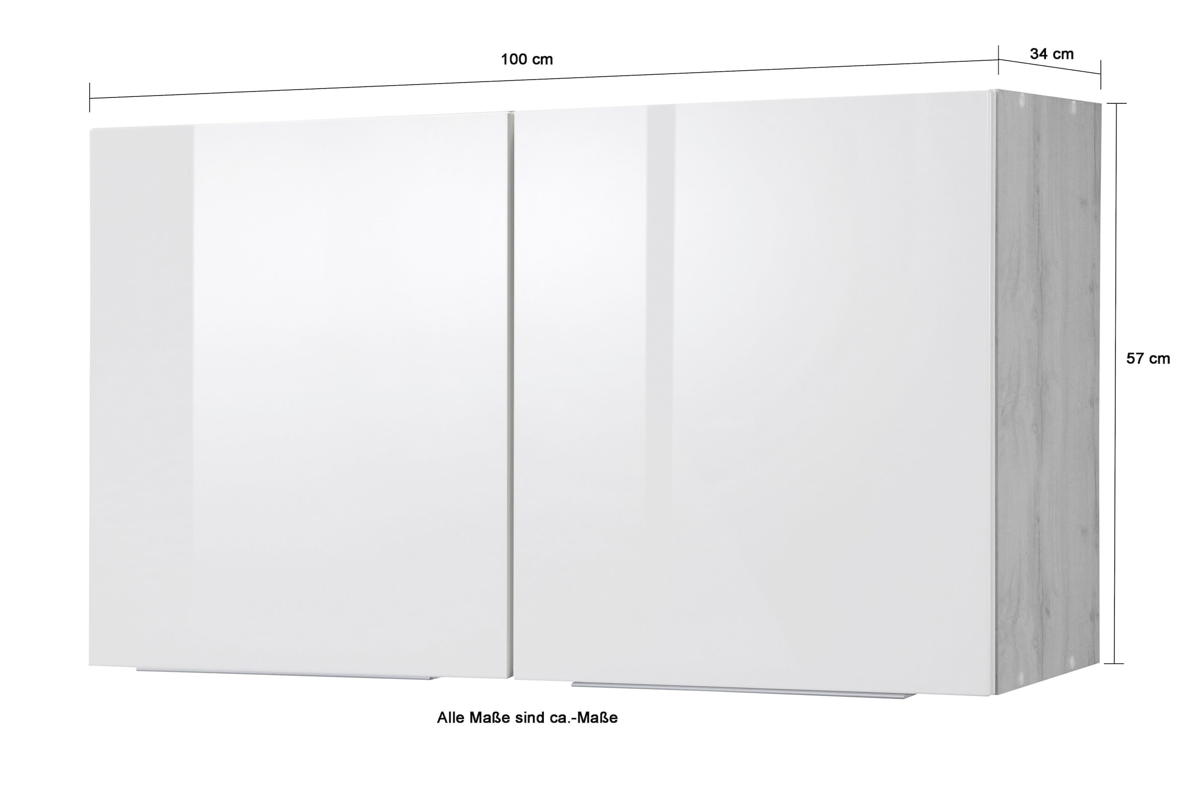 KOCHSTATION Hängeschrank »KS-Brindisi«, 100 cm breit, 2 Türen