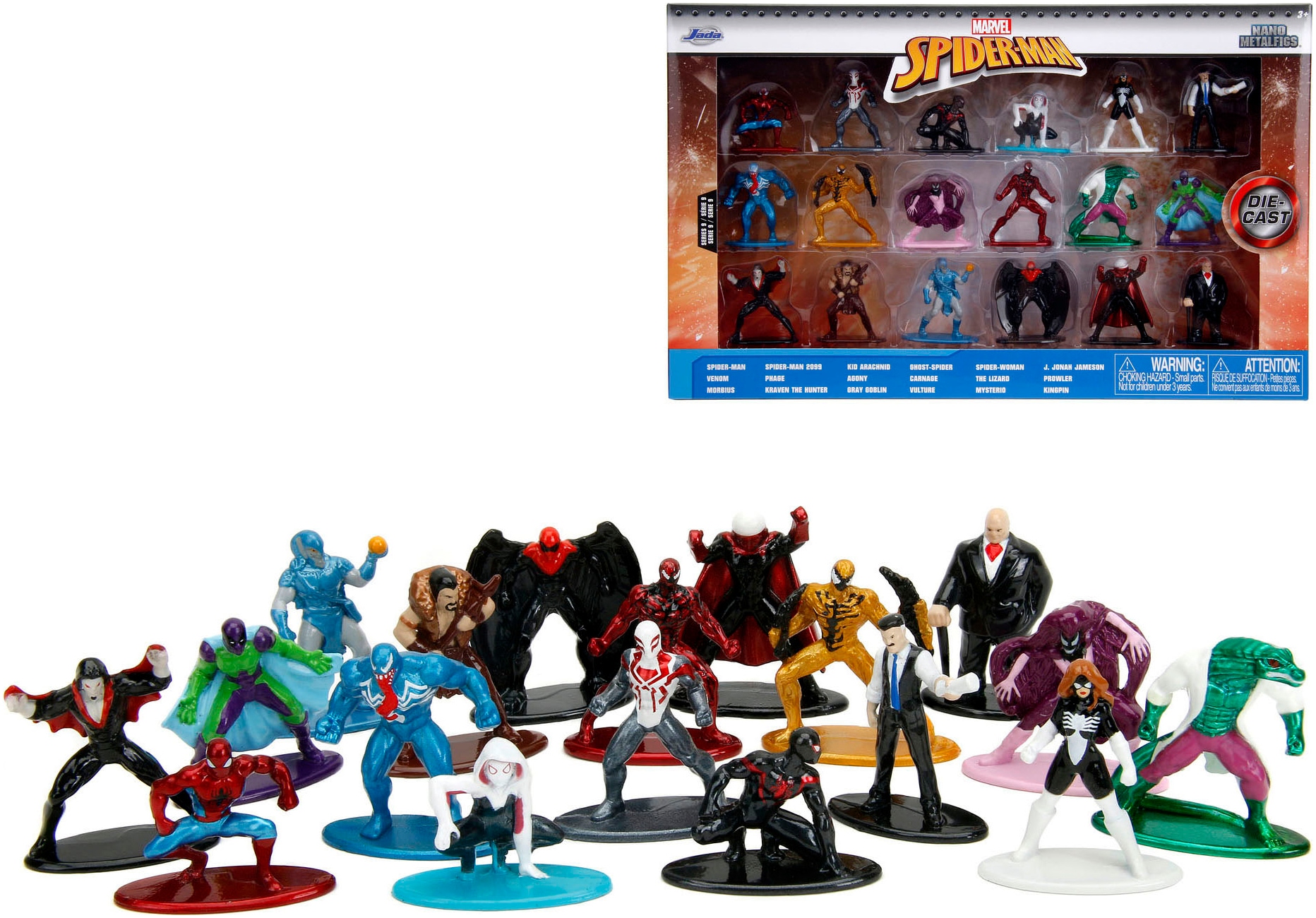 JADA Spielfigur »Marvel, Spiderman, Multi Pack Nano Metalfigs, Serie 9«, DIE-CAST