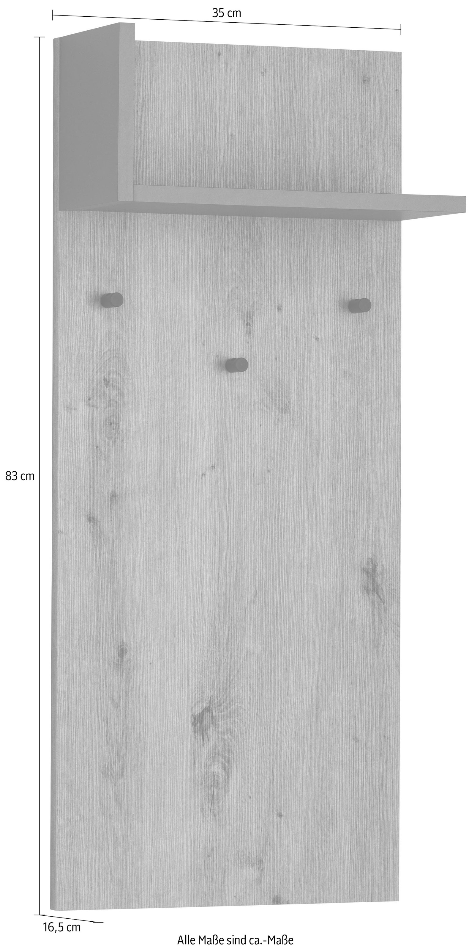 INOSIGN Garderobenpaneel »Kosmo«, Mit Hutablage, Breite 35 cm