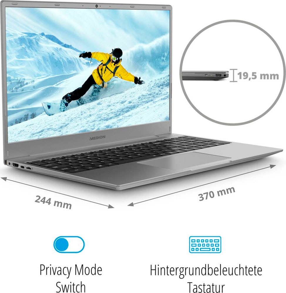 Medion® Notebook »E16402«, 40,7 cm, / 16,1 Zoll, Intel, Core i3, UHD Graphics, 512 GB SSD