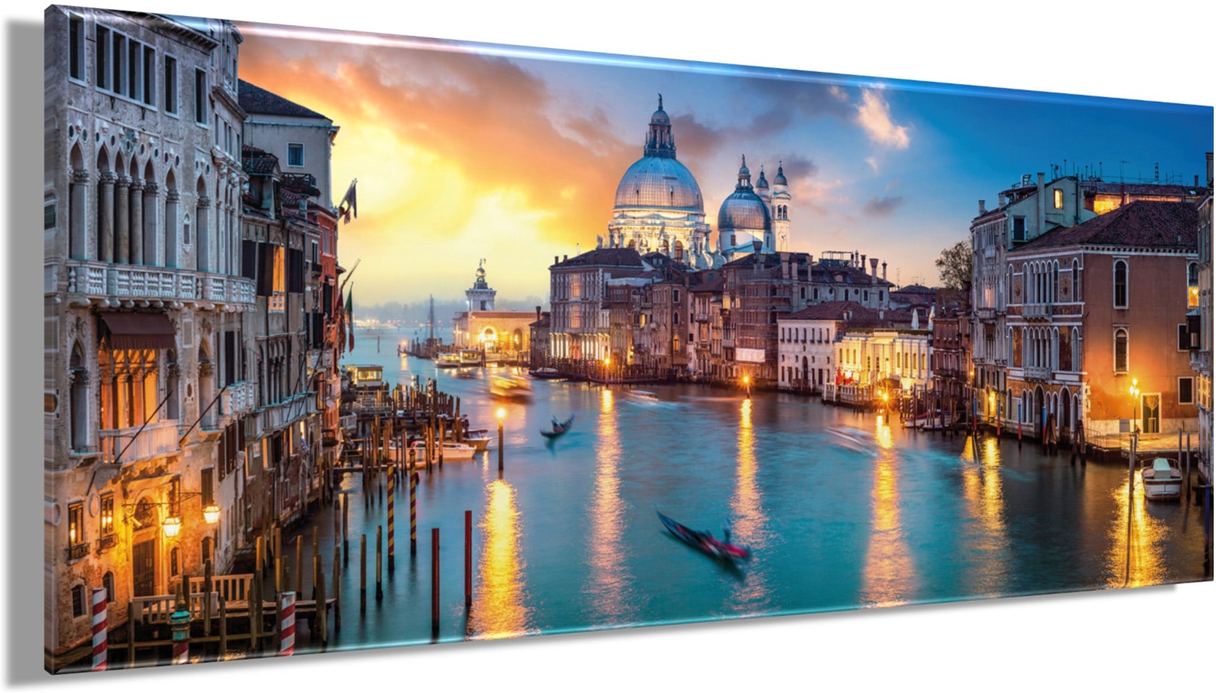 Bönninghoff Leinwandbild »Wandbild VENEDIG XXL – Leinwandbild Keilrahmen Deko modern« Boote & Schiffe | Stadt | Venedig 1 Stk. tlg. auf Keilrahmen gespannt