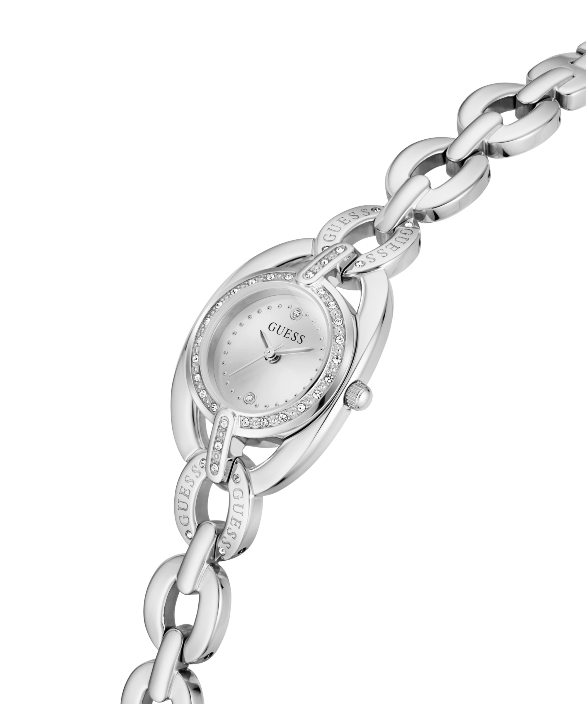 Guess Quarzuhr »BLAIR« Armbanduhr, Damenuhr, Edelstahlarmband, analog